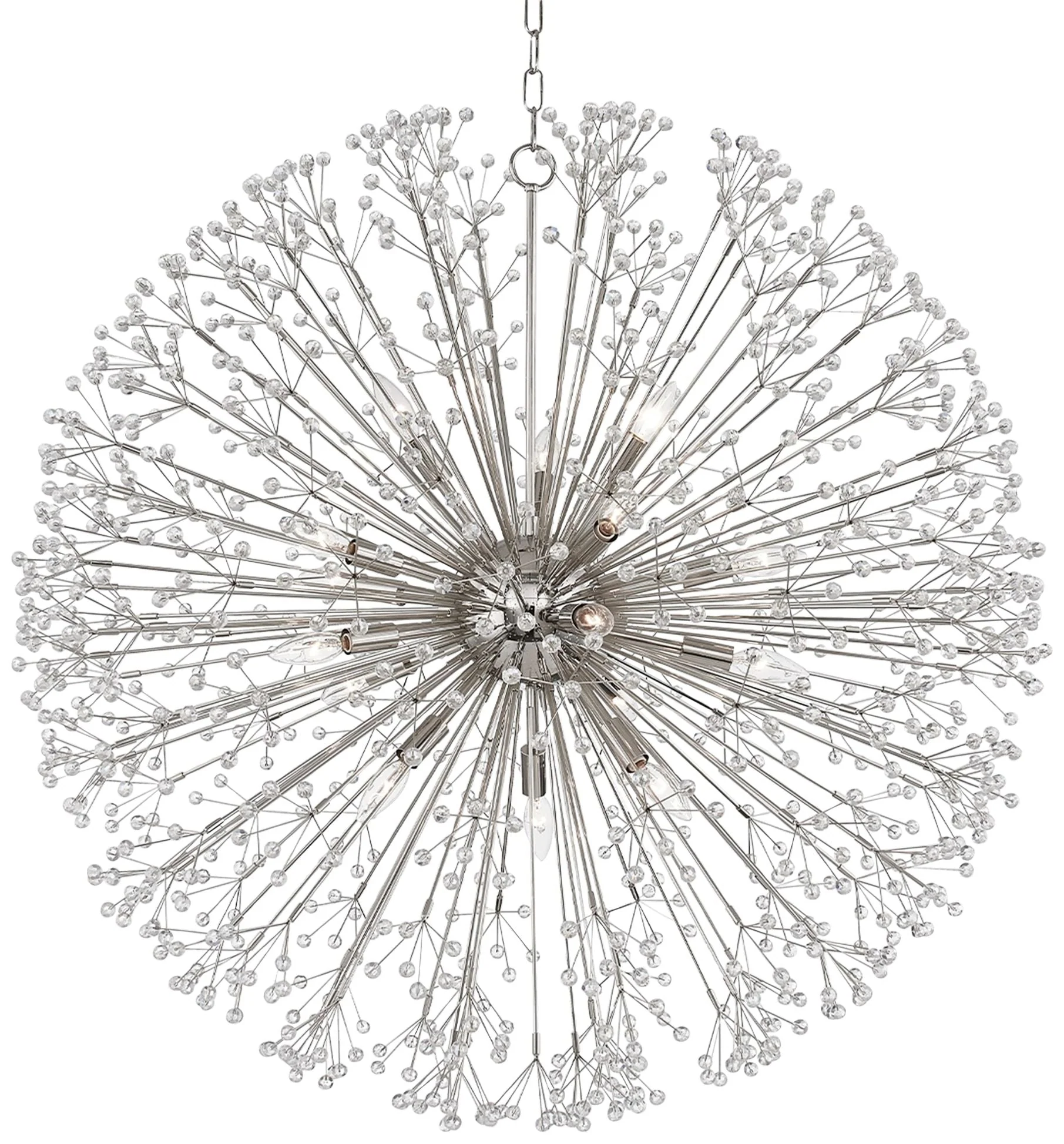 Dunkirk 40" Wide Polished Nickel 16-Light Sputnik Chandelier - Image 2