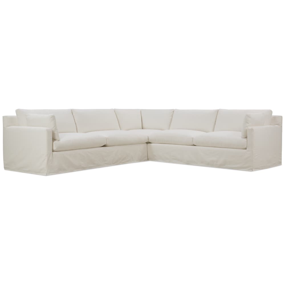 Rowe Furniture Sylvie Slipcovered L-Shaped Sectionals with Chaise and Bench Seat Cushions ~ Available To Custom Order In All Fabrics and Configurations