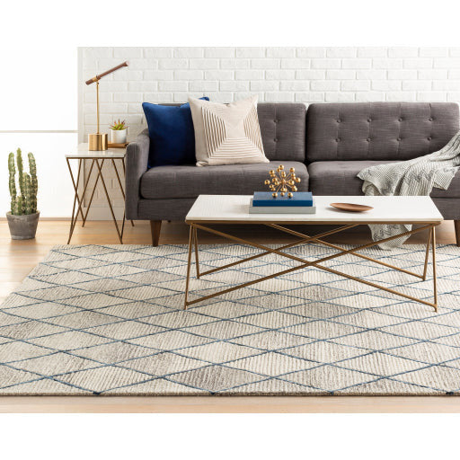 Surya Norah Modern White Marble With Gold Metal Base Rectangular Coffee Table NRH-002 - Image 1