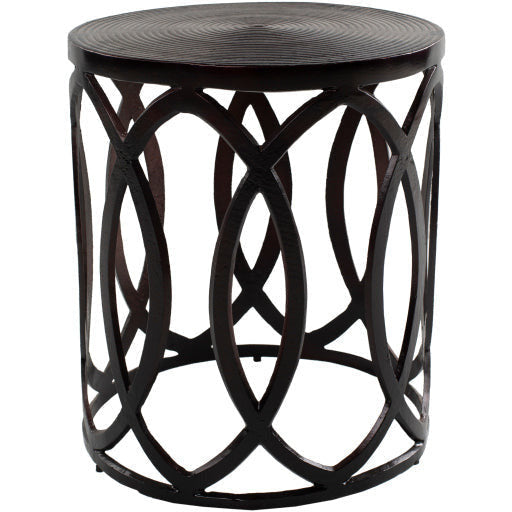 Surya Earnshaw Modern Charcoal Gray Metal Round Accent Side Table EAW-004 - Image 2