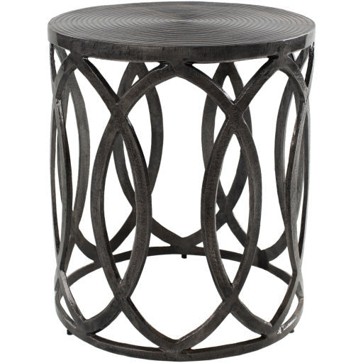 Surya Earnshaw Modern Metallic Round Accent Side Table EAW-002 - Image 3