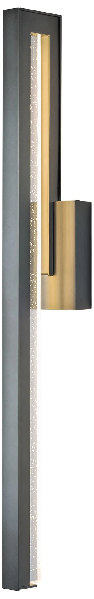 Edge Large LED Outdoor Sconce - Smoke Finish - Clear Glass - Image 1