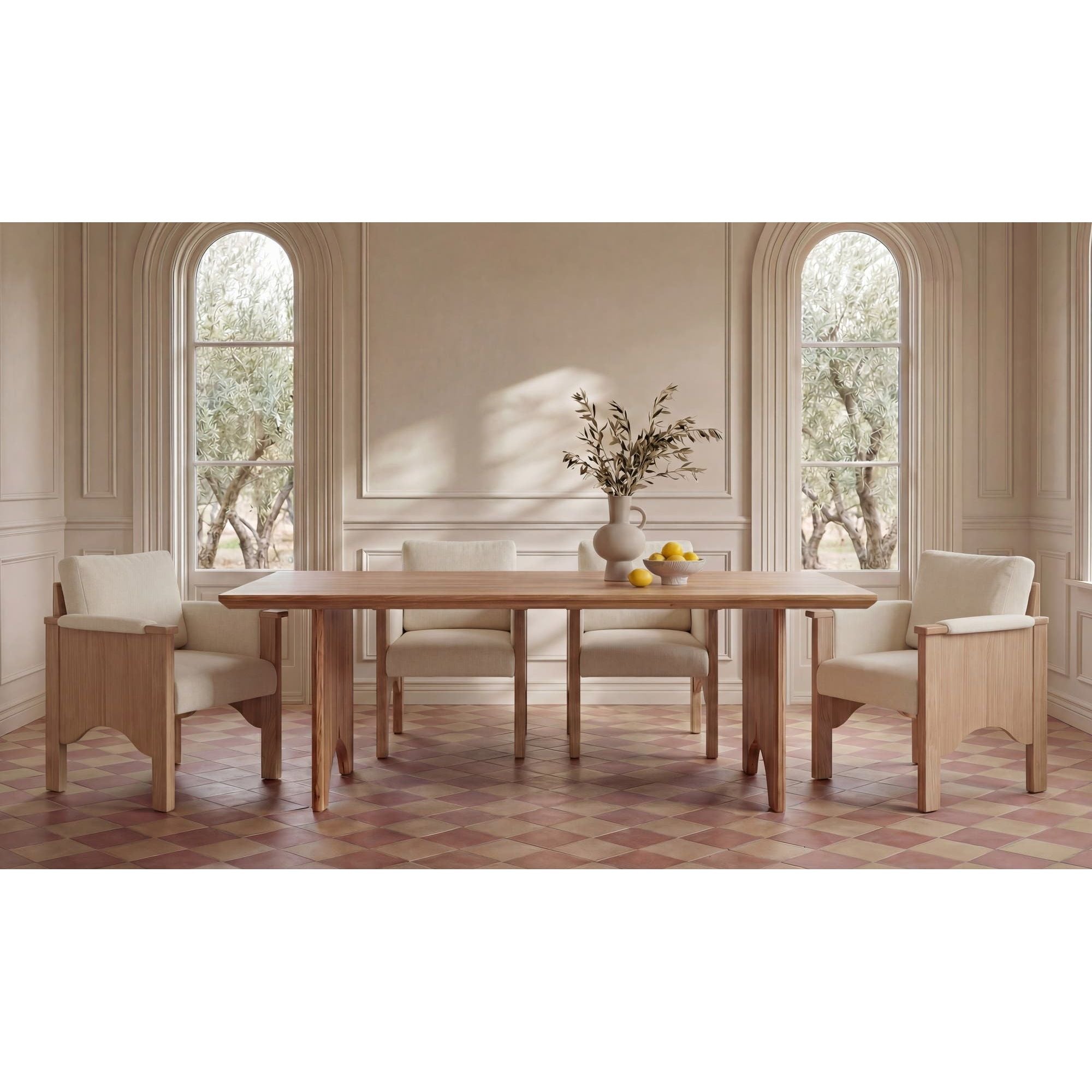 Moe's Home Bauer Dining Chair Cream - Image 2