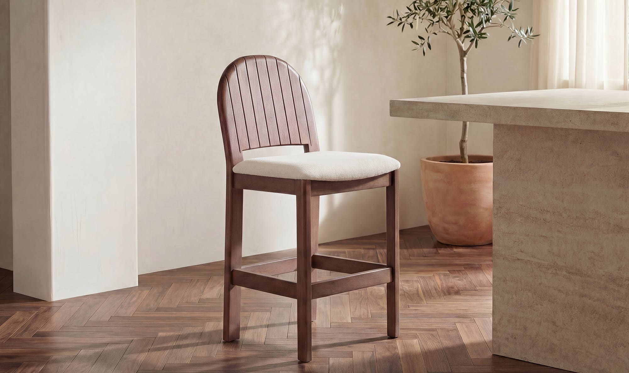 Moe's Home Emil Counter Stool Cream - Image 2