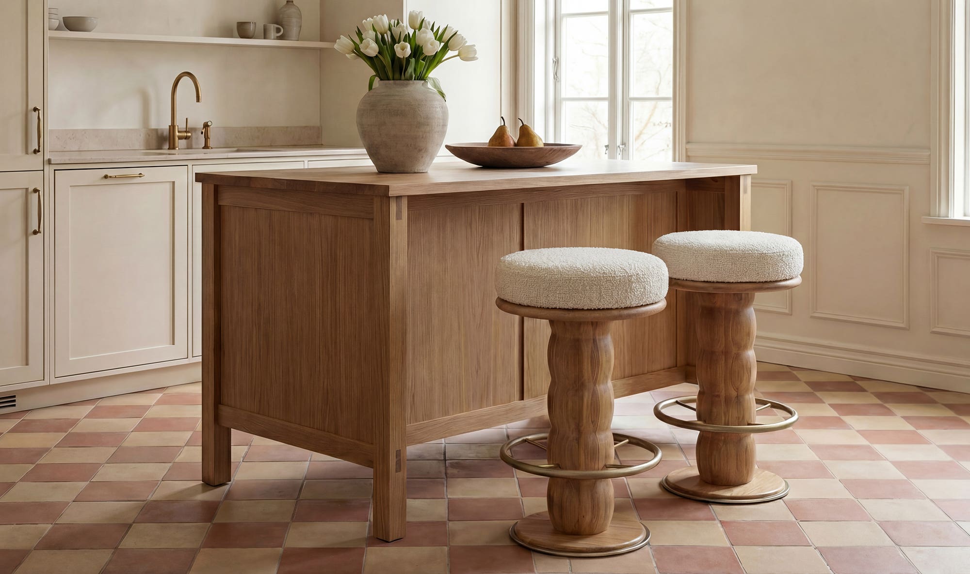 Moe's Home Nio Swivel Counter Stool White Mist - Image 2
