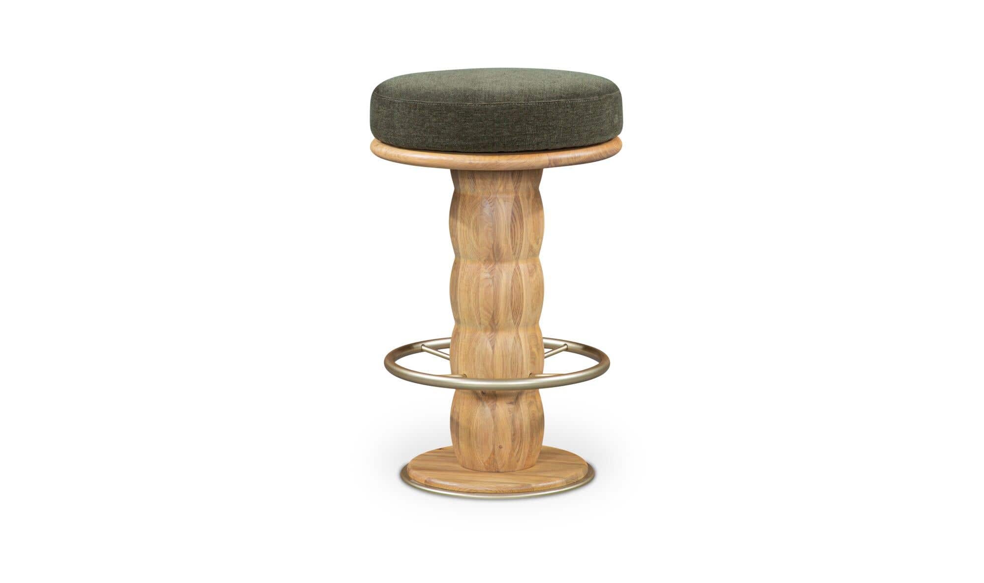 Moe's Home Nio Swivel Counter Stool  Dark Green - Image 1