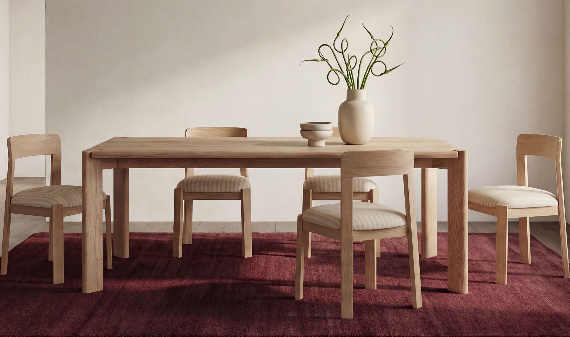 Moe's Home Oli Dining Chair Stripe-Set of Two - Image 2