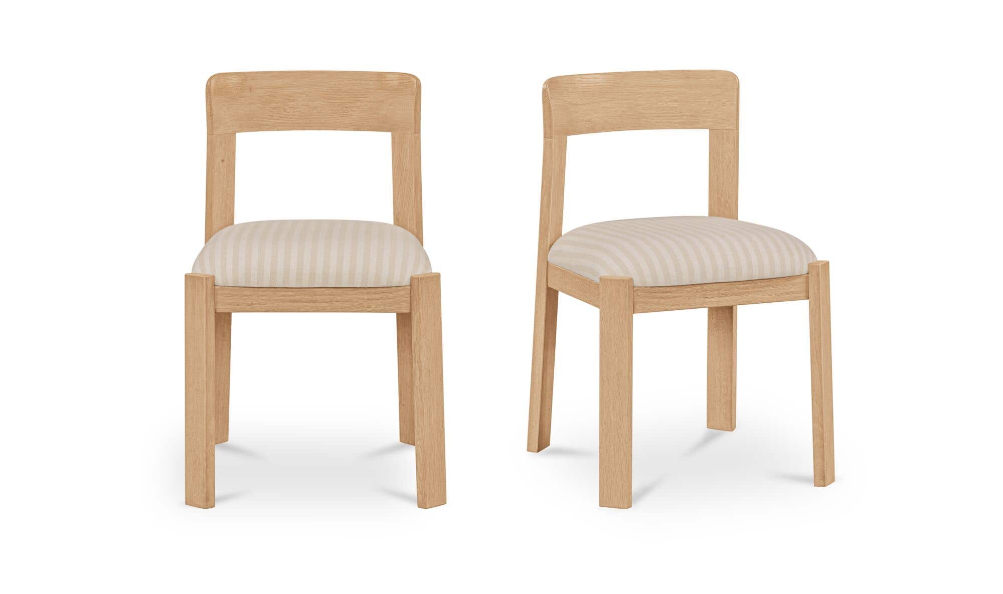 Moe's Home Oli Dining Chair Stripe-Set of Two - Image 1