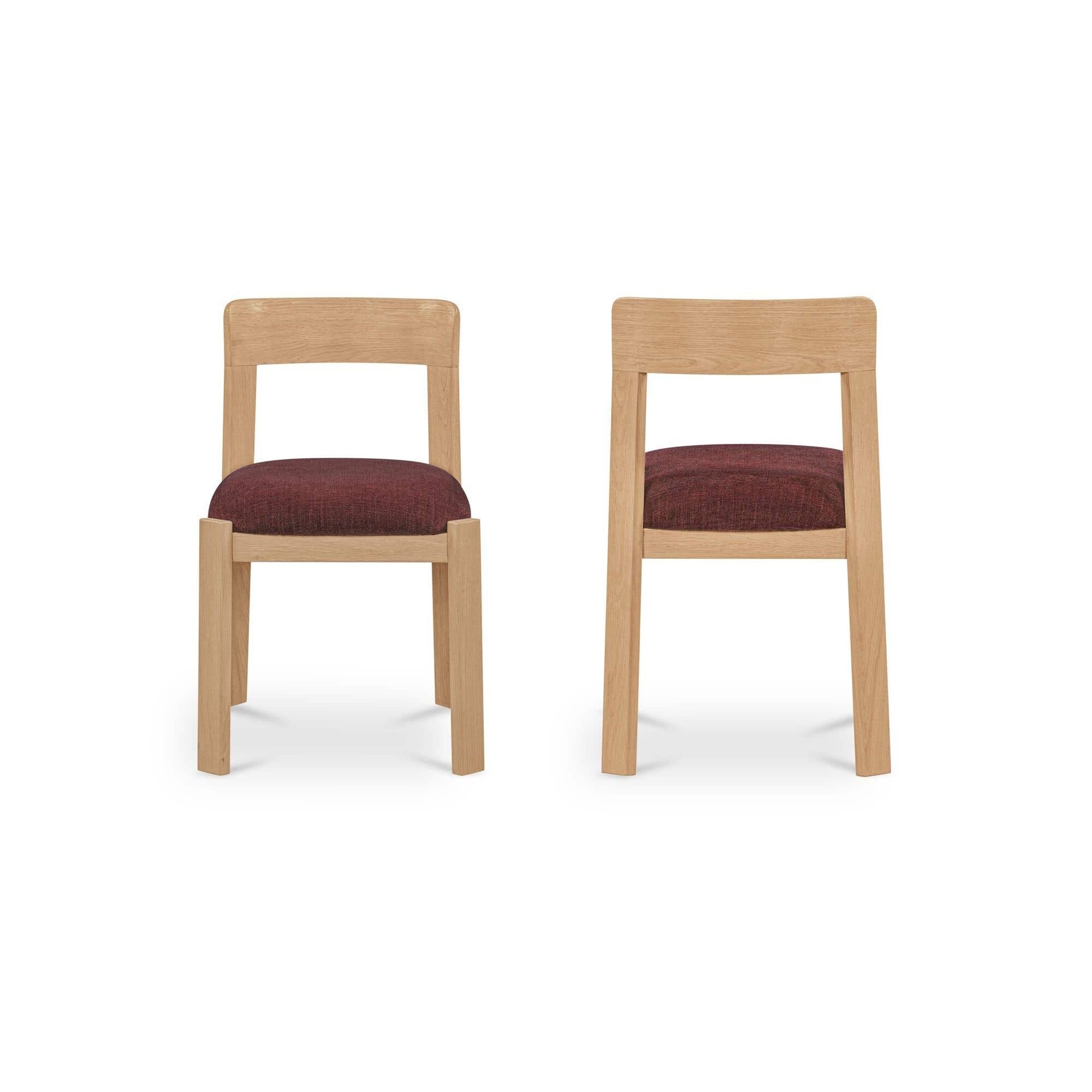 Moe's Home Oli Dining Chair Berry-Set of Two - Image 3