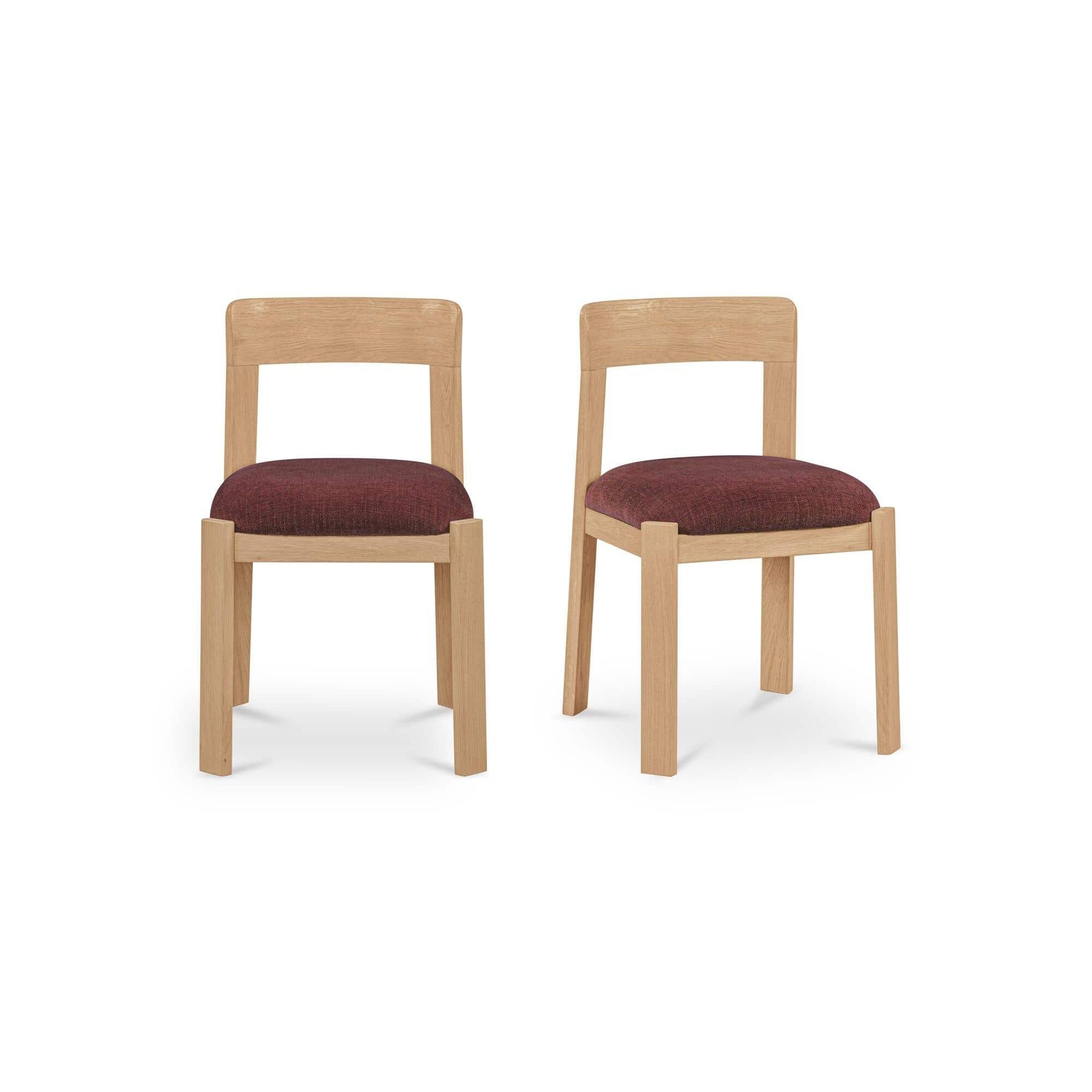 Moe's Home Oli Dining Chair Berry-Set of Two - Image 1