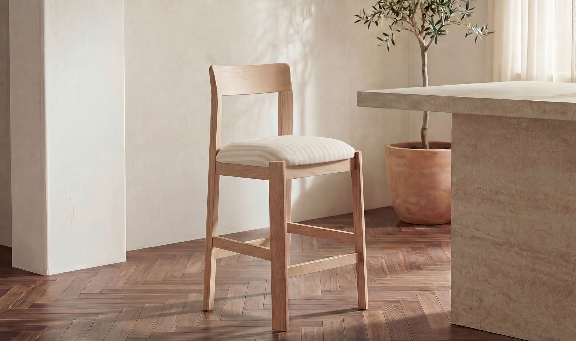 Moe's Home Oli Counter Stool Stripe - Image 2