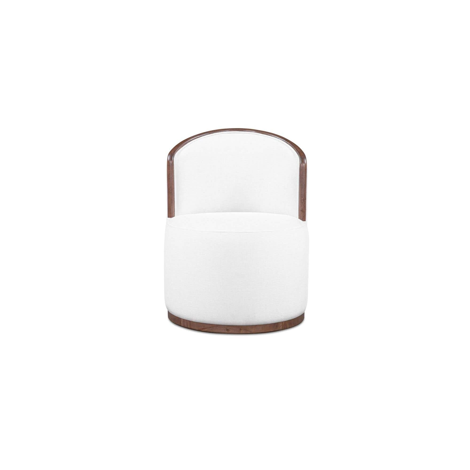 Moe's Home Rossi Swivel Dining Chair Cream - Image 1