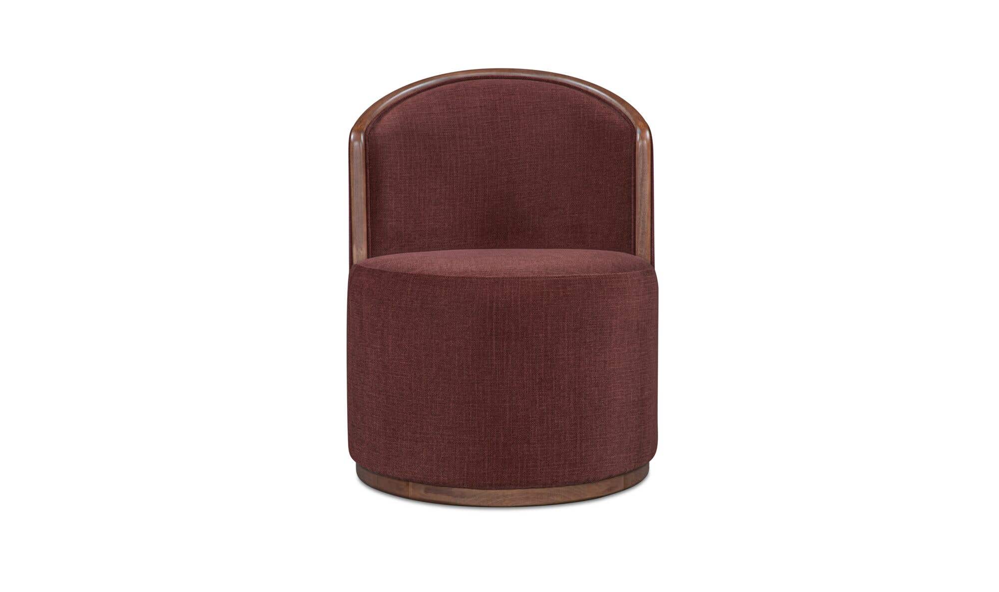 Moe's Home Rossi Swivel Dining Chair Berry - Image 1