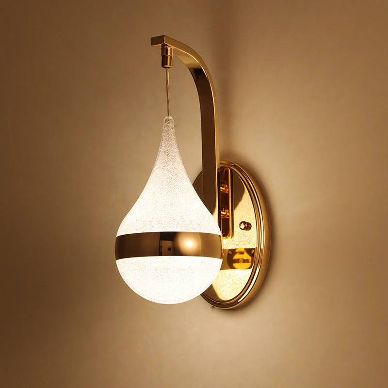 LumaDrop Minimalist LED Wall Lamp – Acrylic Bedside Elegance - Image 2