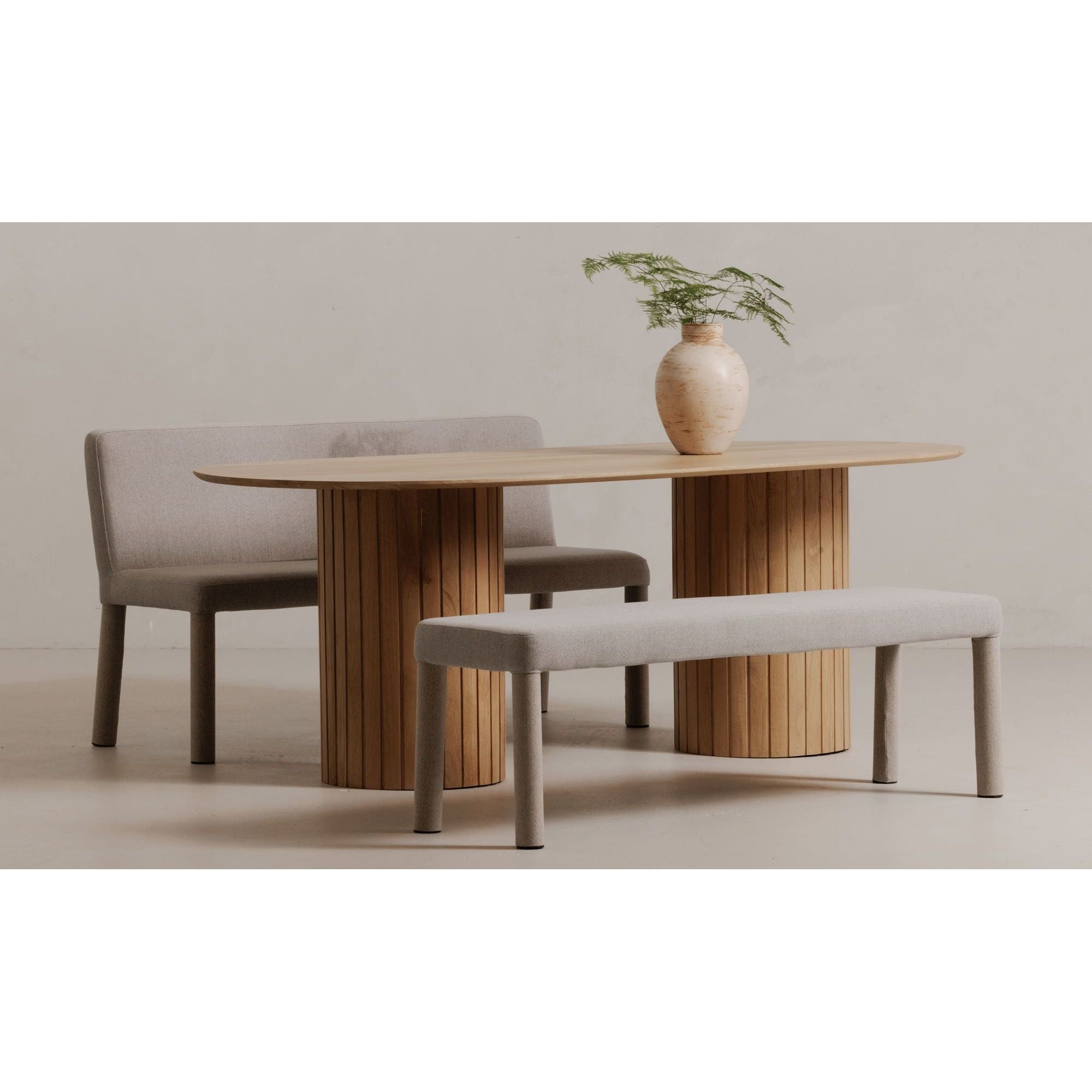 Moe's Home Place Dining Banquette Light Grey - Image 2