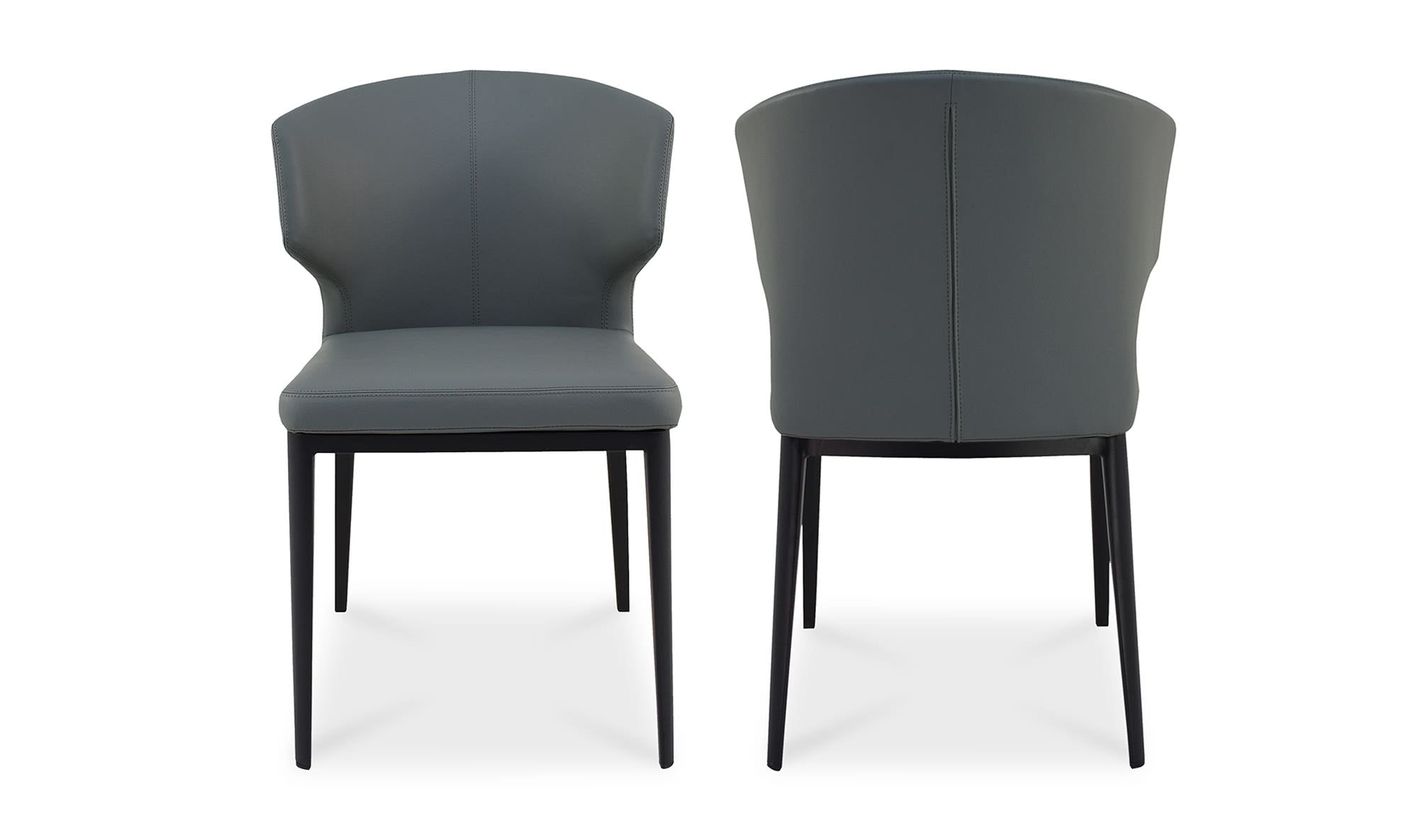 Moe's Home Delaney Dining Chair Grey - Set Of Two - Image 3