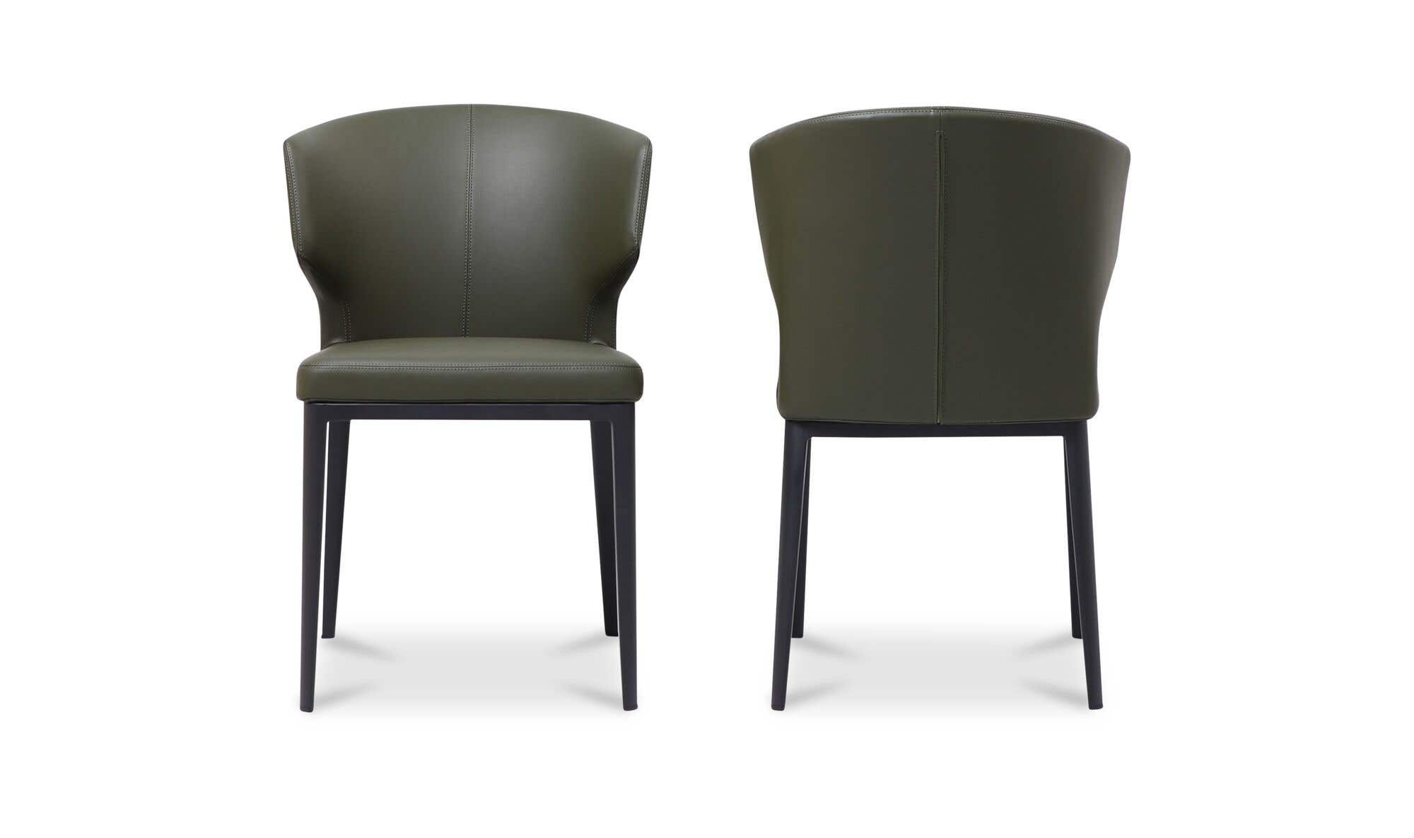 Moe's Home Delaney Dining Chair Dark Green-Set of Two - Image 3