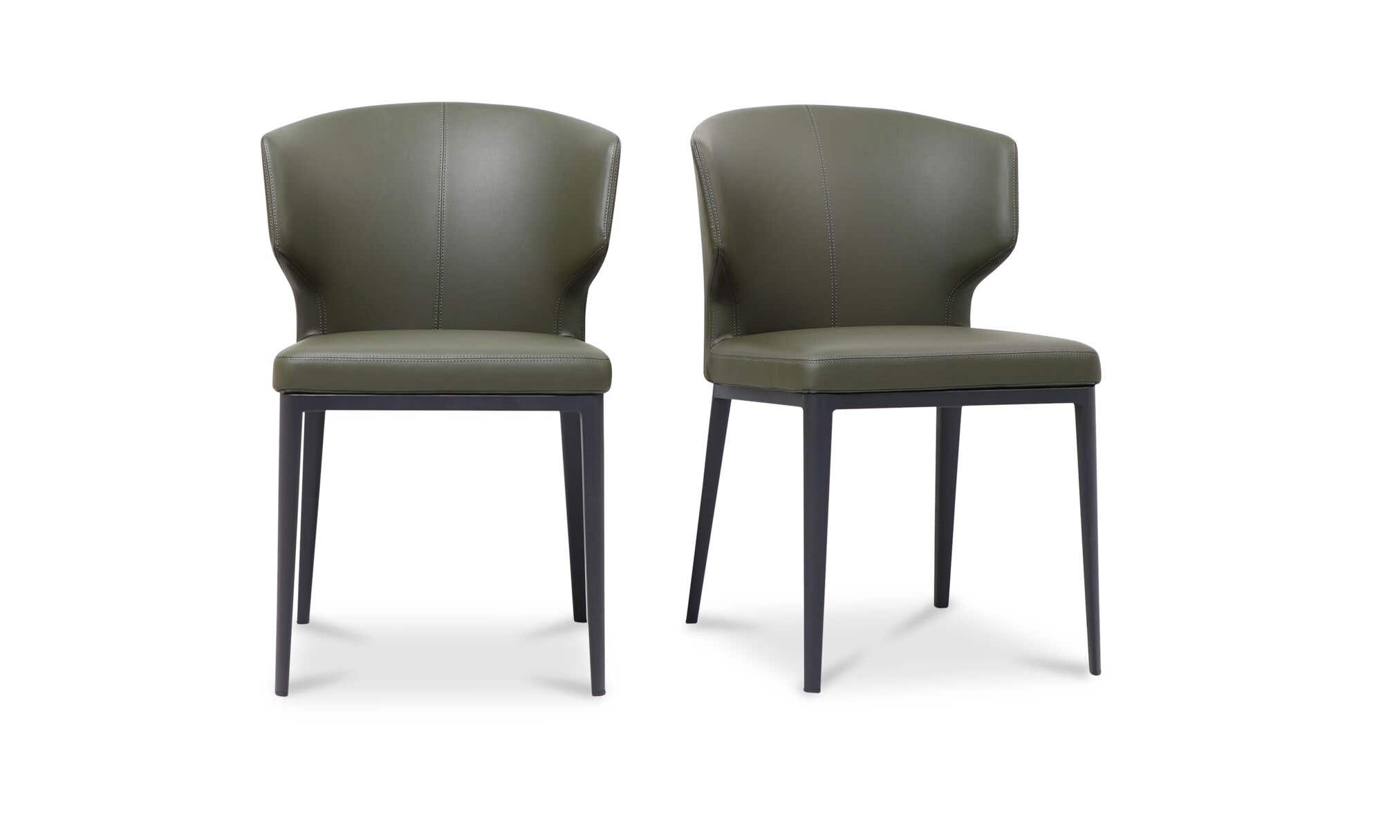 Moe's Home Delaney Dining Chair Dark Green-Set of Two - Image 1