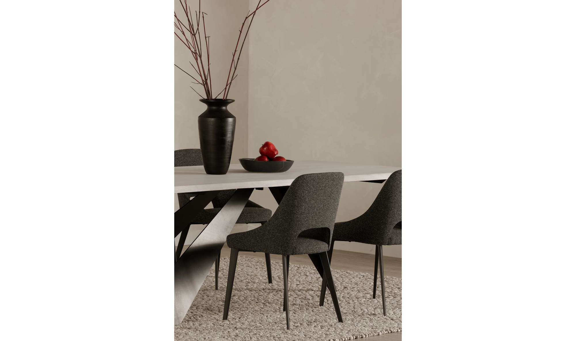 Moe's Home Tizz Dining Chair Dark Grey - Image 3