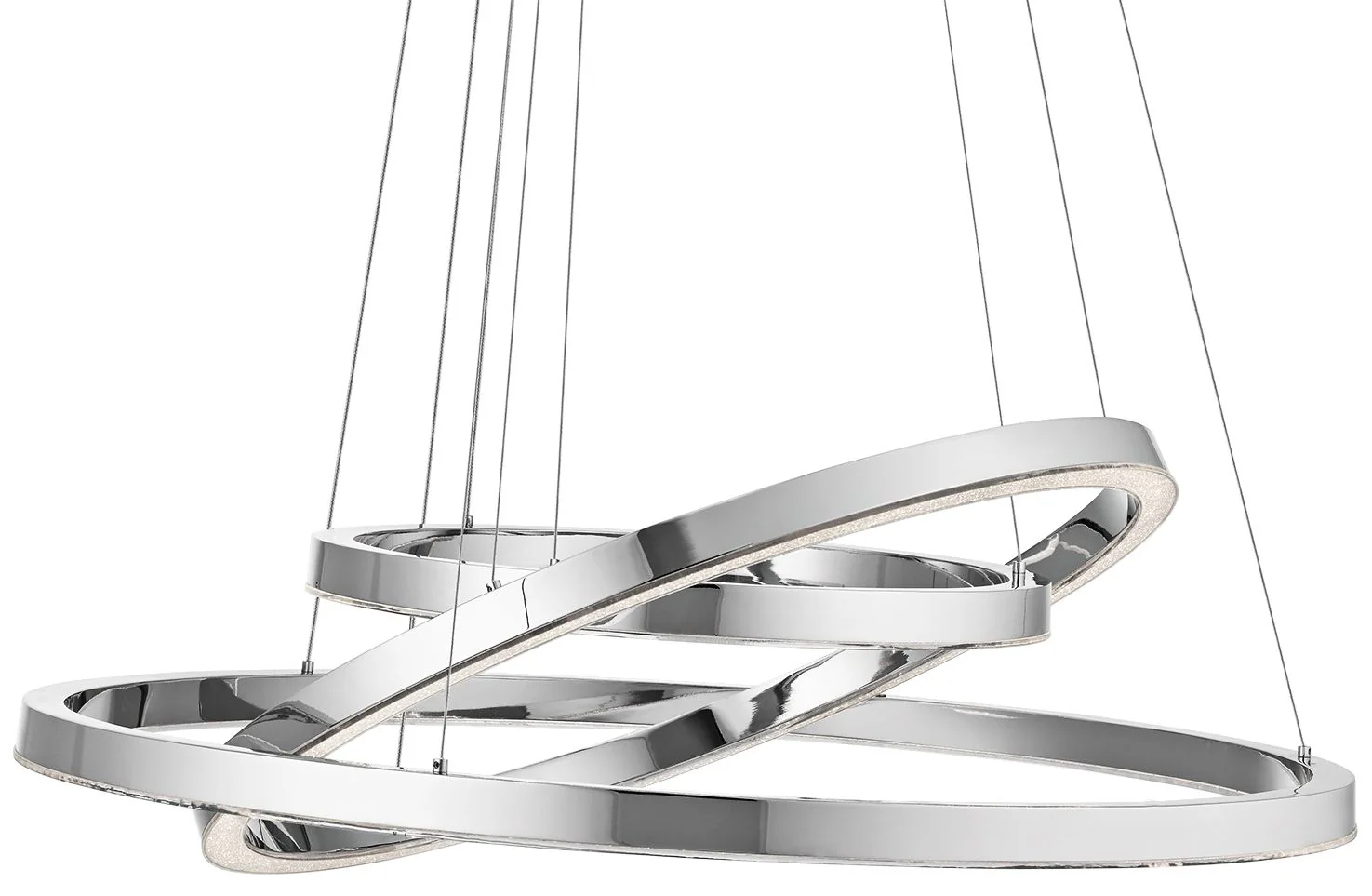 Elan Opus 31 1/2" Wide Chrome 3-Ring LED Pendant Light - Image 2