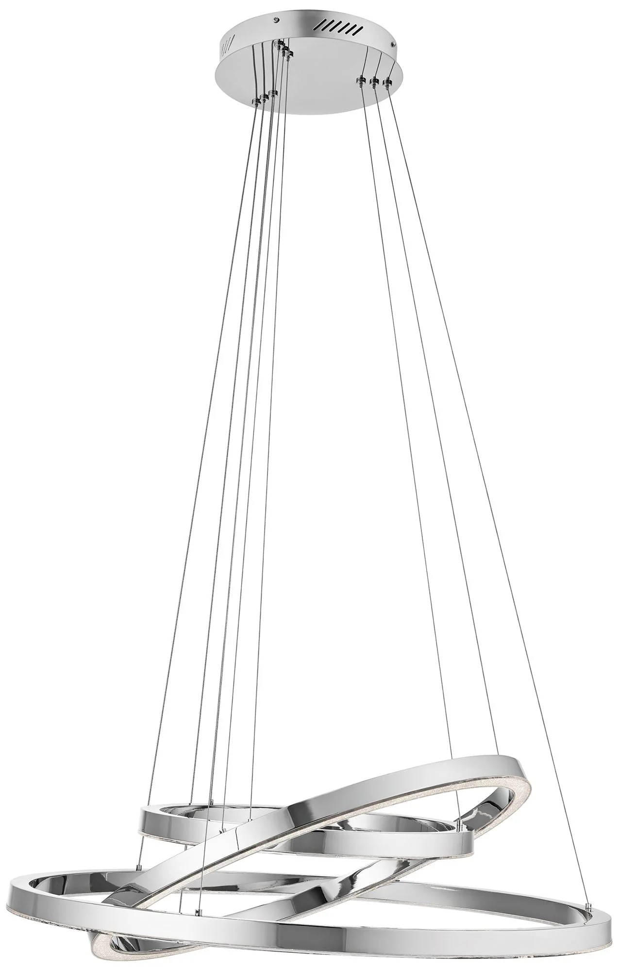 Elan Opus 31 1/2" Wide Chrome 3-Ring LED Pendant Light - Image 3