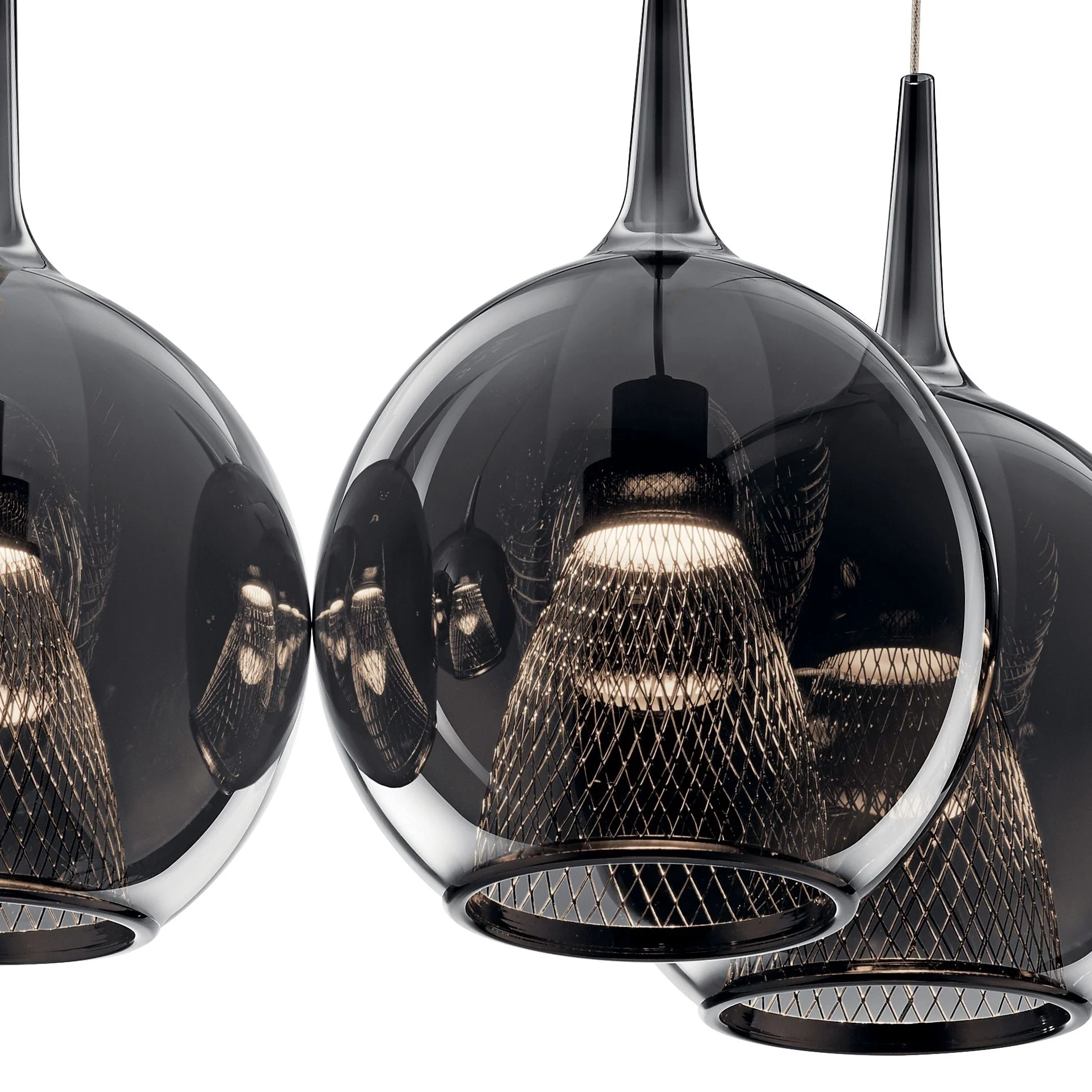 Elan Zin 42" Wide Polished Nickel LED Multi Light Pendant - Image 3
