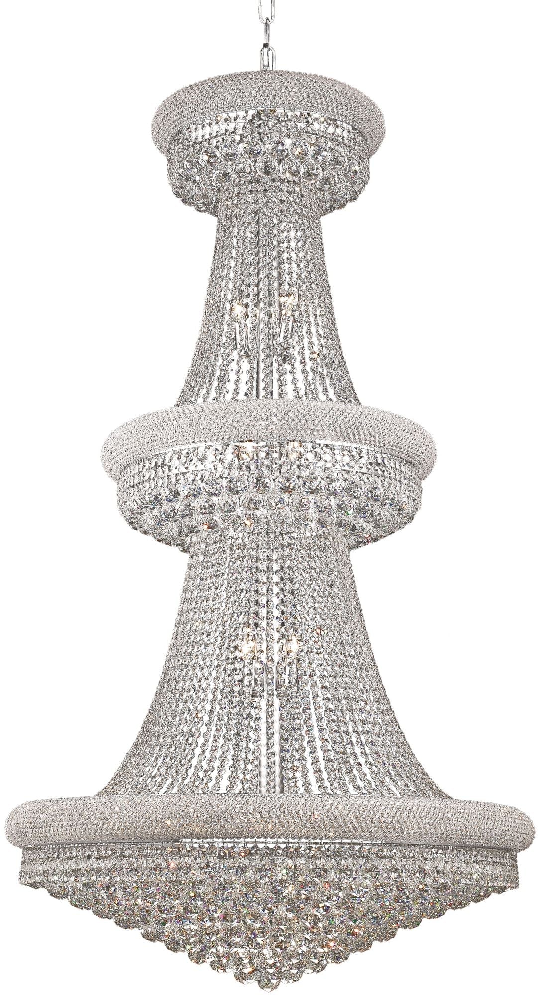 Elegant Lighting Primo 36" Royal Clear Crystal 32-Light Chandelier - Image 2