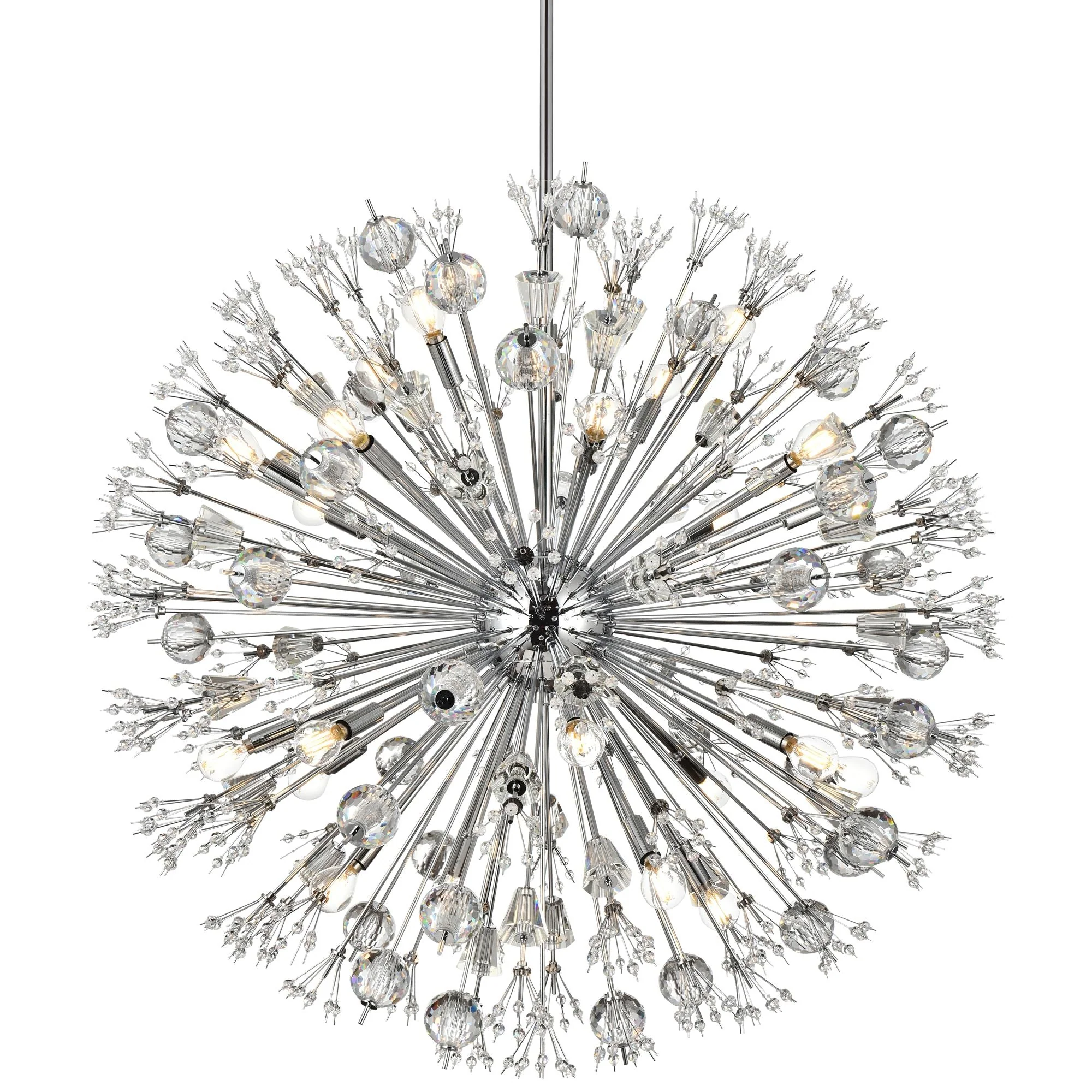 Elegant Lighting Vera 38" Crystal Starburst Round Pendant - Image 2