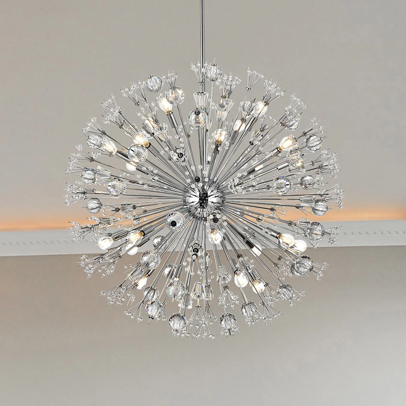 Elegant Lighting Vera 38" Crystal Starburst Round Pendant - Image 1
