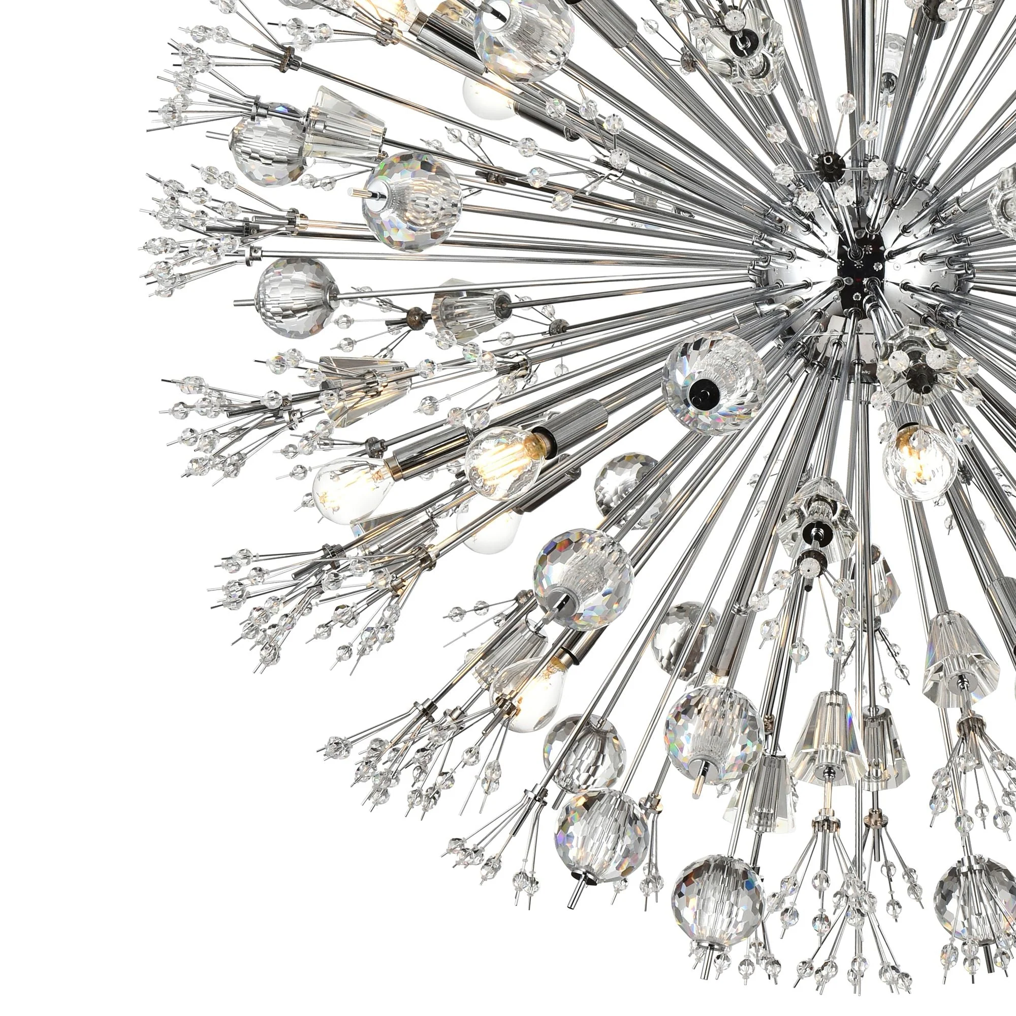 Elegant Lighting Vera 38" Crystal Starburst Round Pendant - Image 3