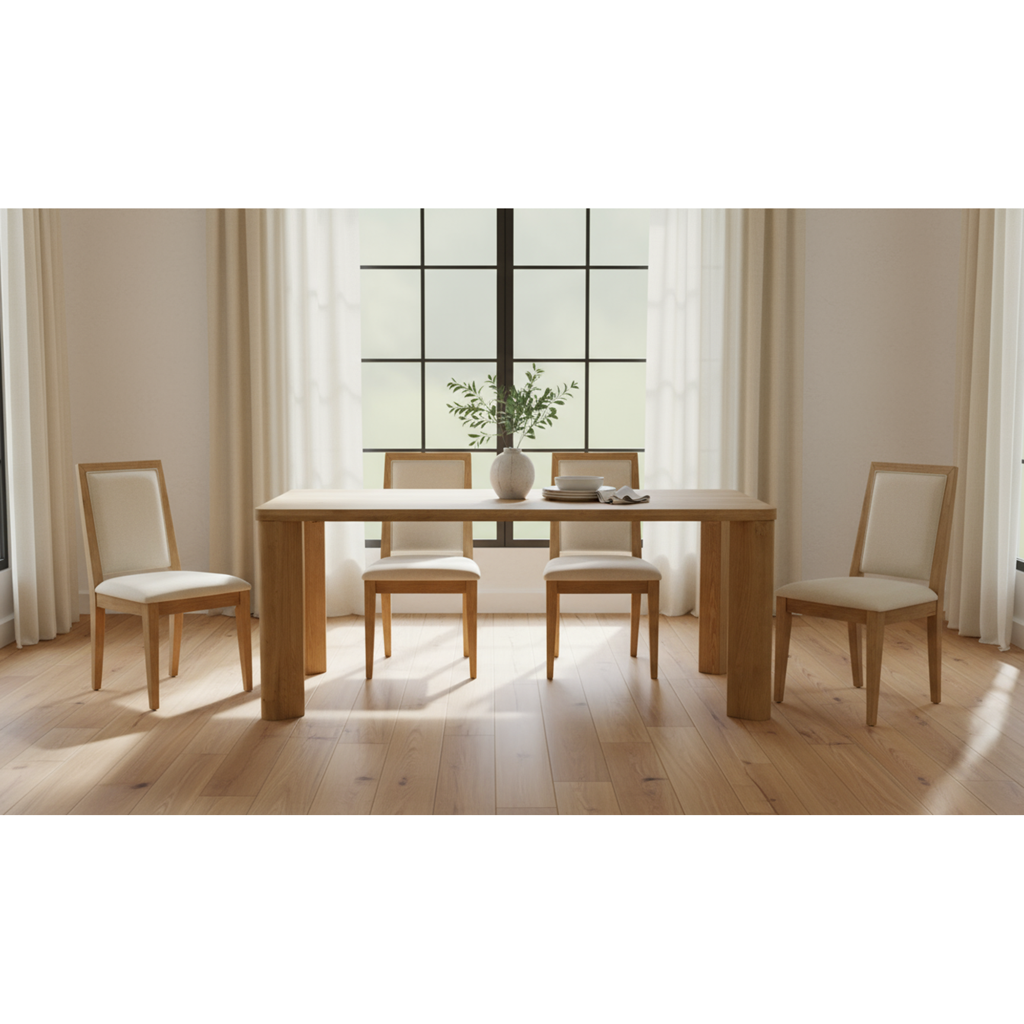 Moe's Home Adrian Dining Chair Beige - Set Of Two - Image 2