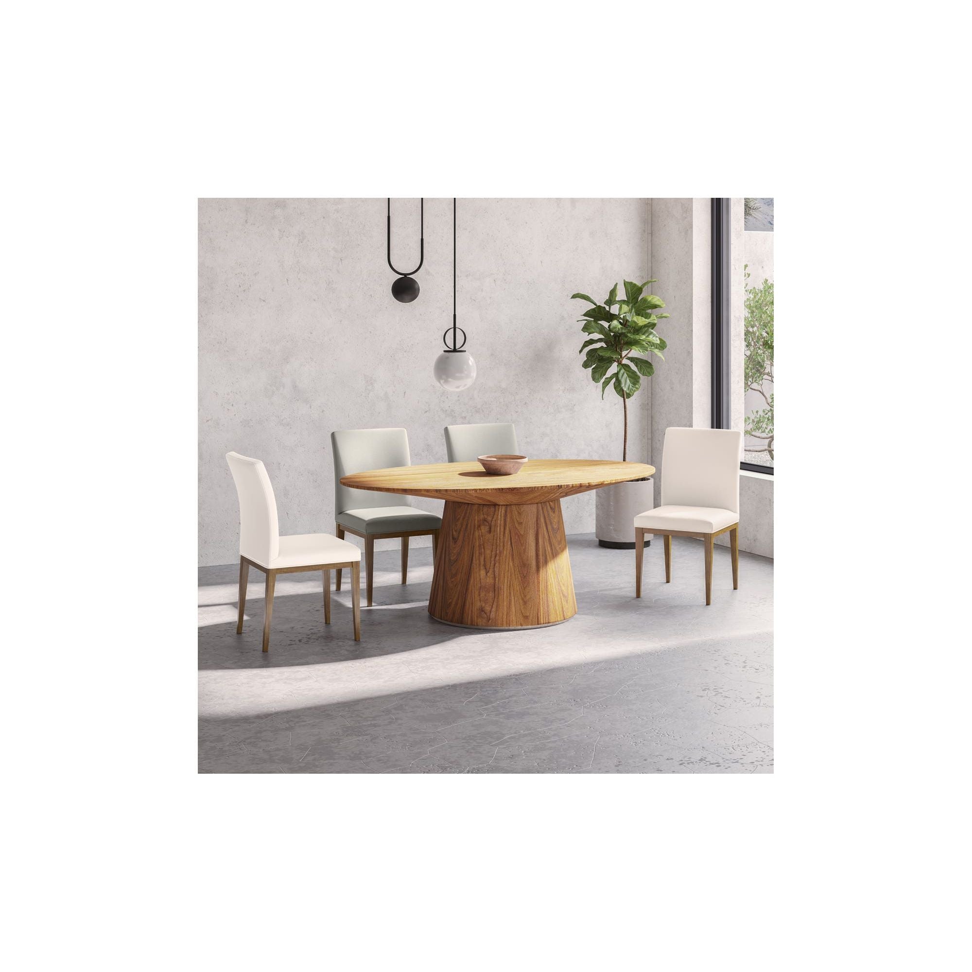 Moe's Home Frankie Dining Chair White - Set Of Two - Image 3