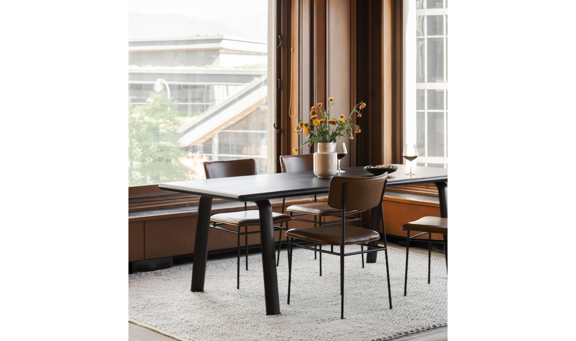 Moe's Home Sailor Dining Chair Brown - Set Of Two - Image 3