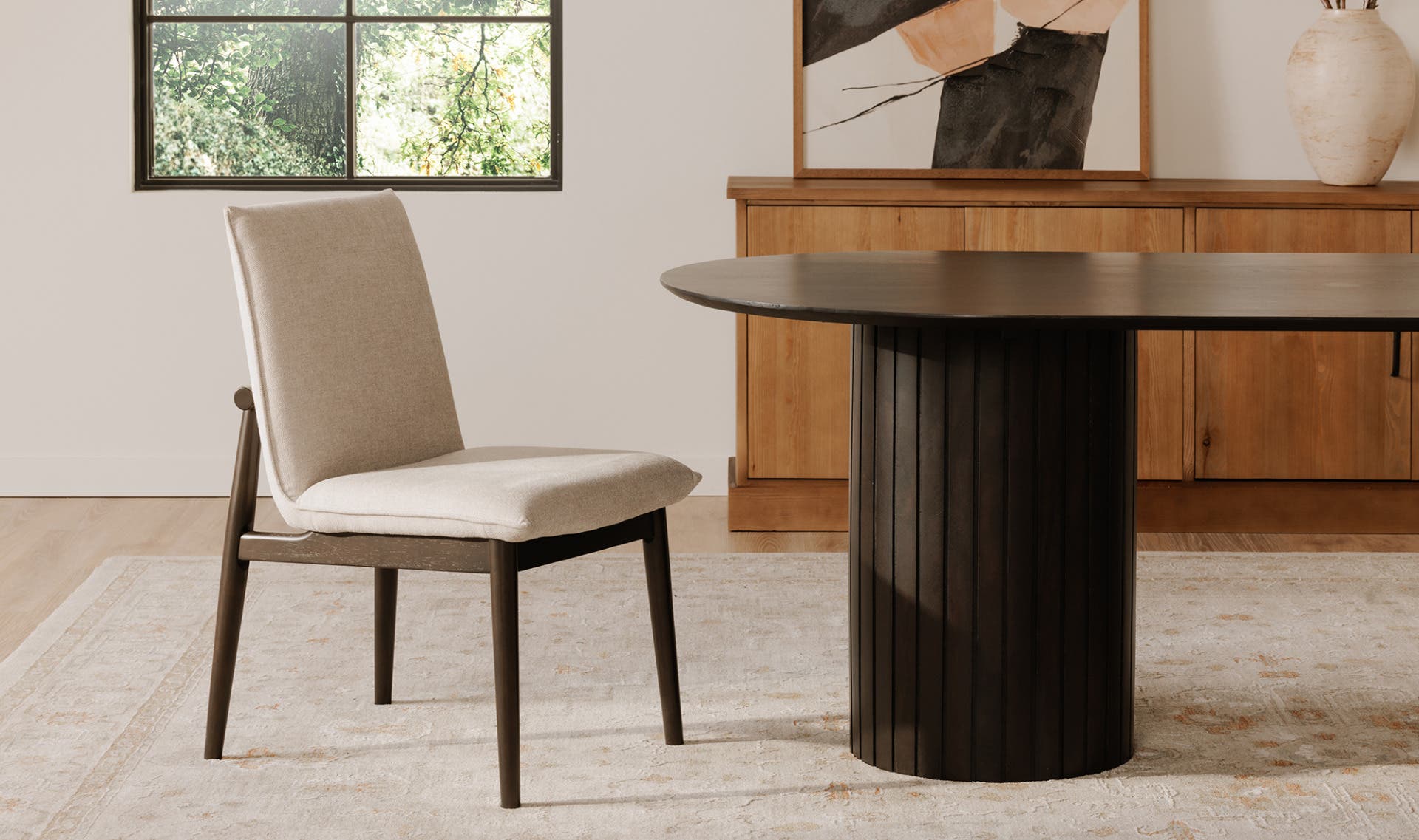 Moe's Home Charlie Dining Chair Beige– Set Of Two - Image 3