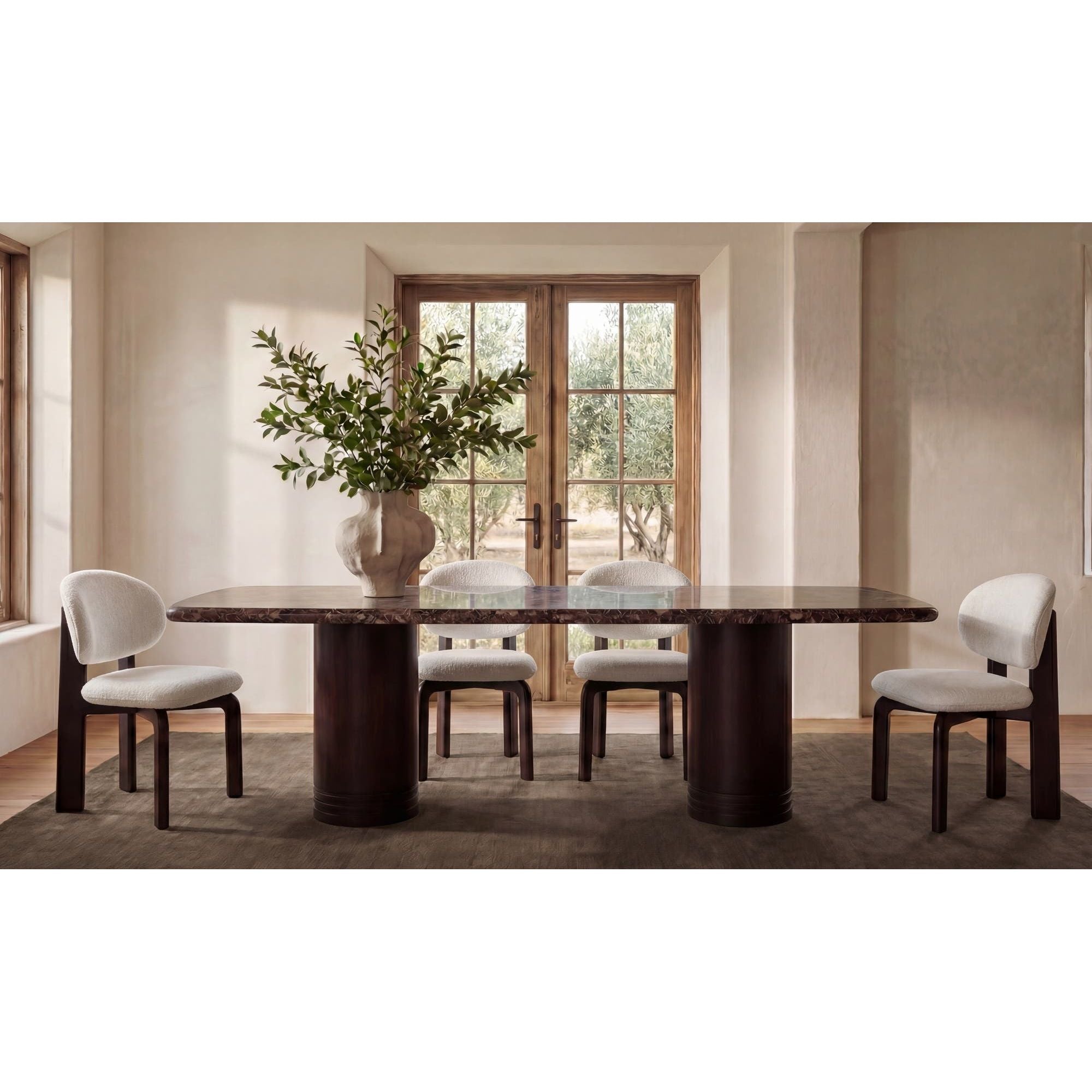 Moe's Home Sami Dining Chair White Set Of Two - Image 2