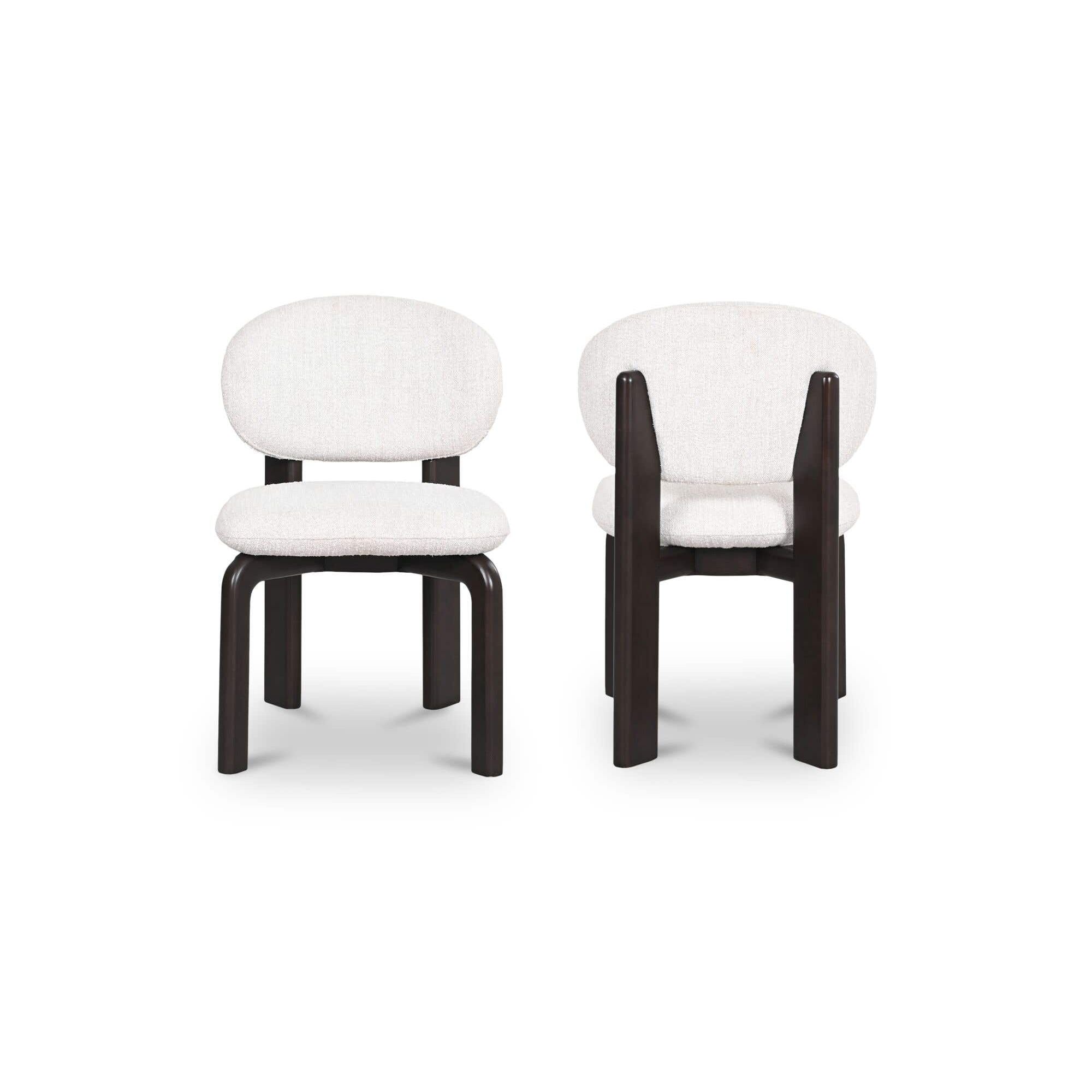 Moe's Home Sami Dining Chair White Set Of Two - Image 3