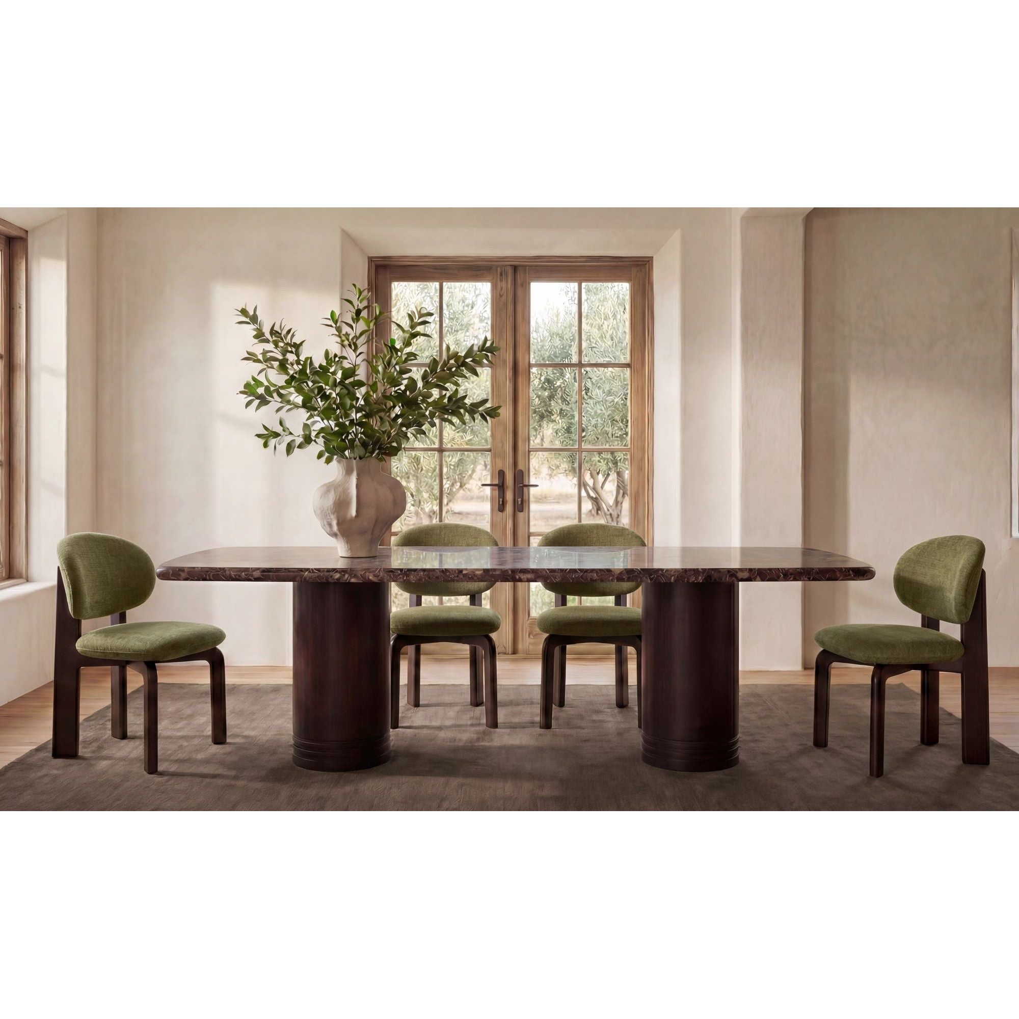 Moe's Home Sami Dining Chair Olive Set of Two - Image 2