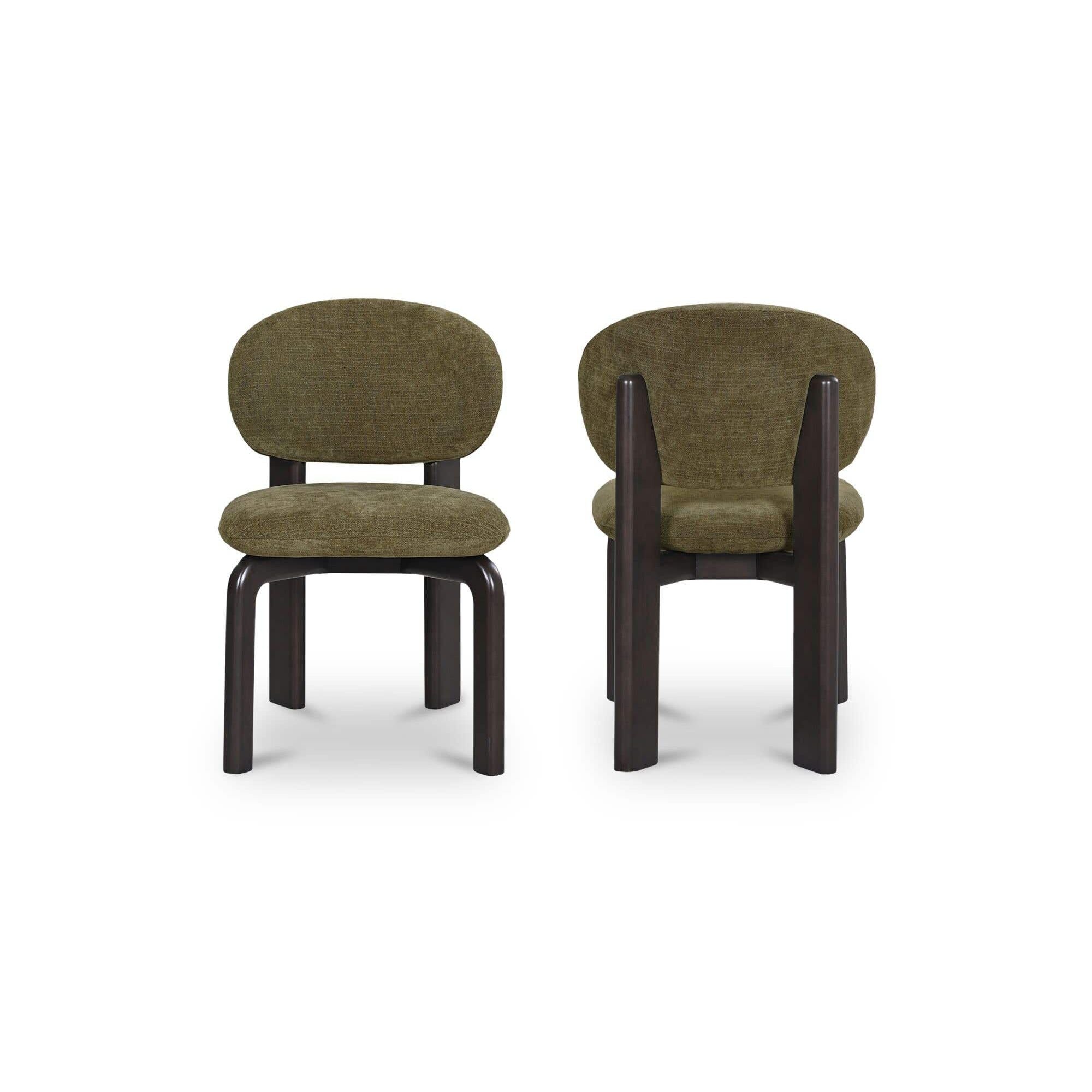Moe's Home Sami Dining Chair Olive Set of Two - Image 3