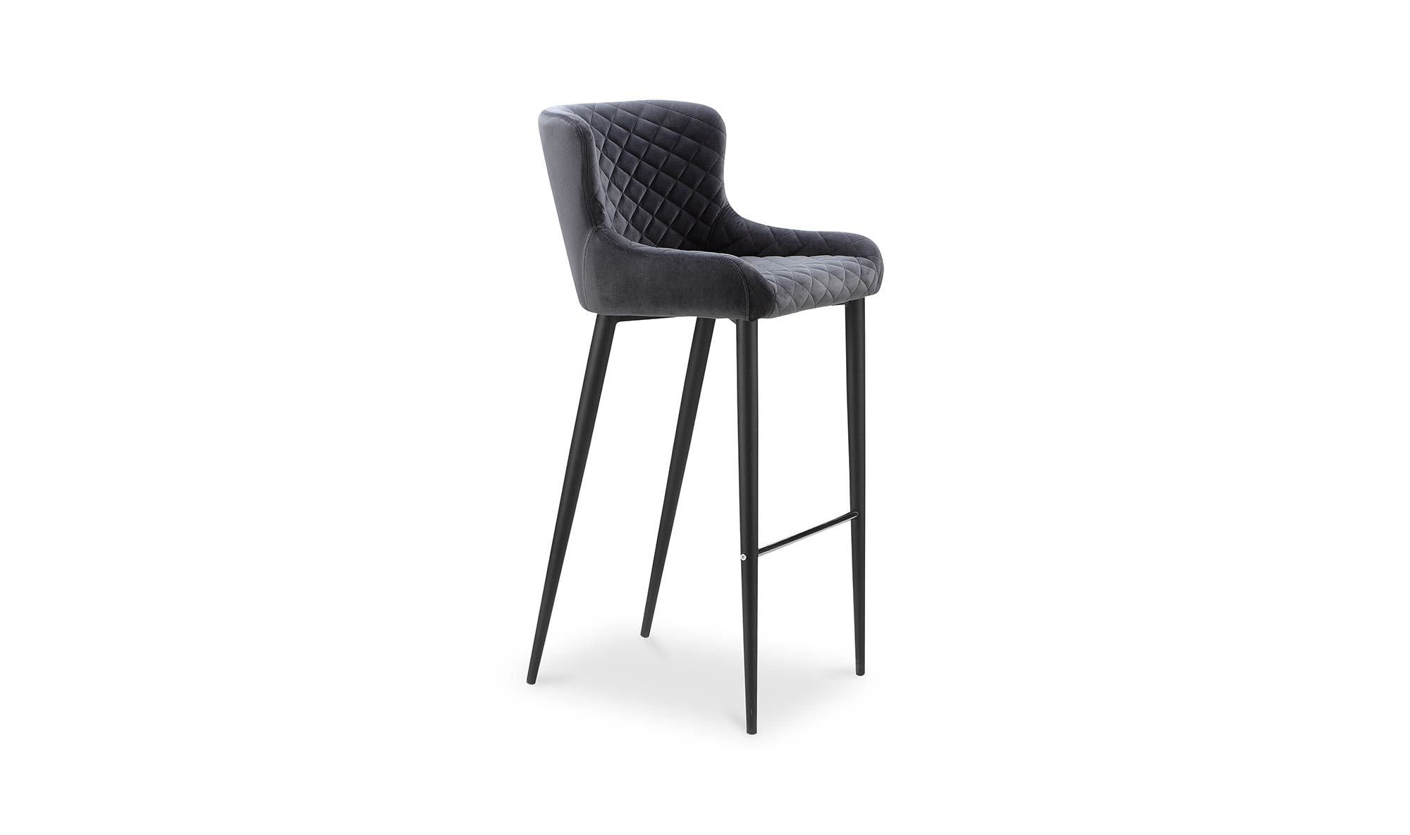 Moe's Home Etta Bar Stool Dark Grey - Image 3