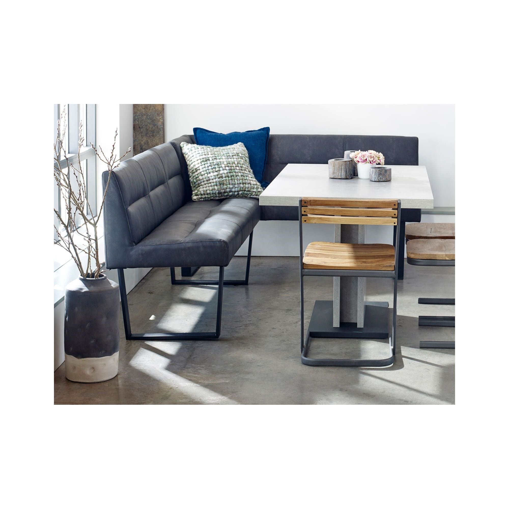 Moe's Home Hanlon Corner Bench Dark Grey - Image 3