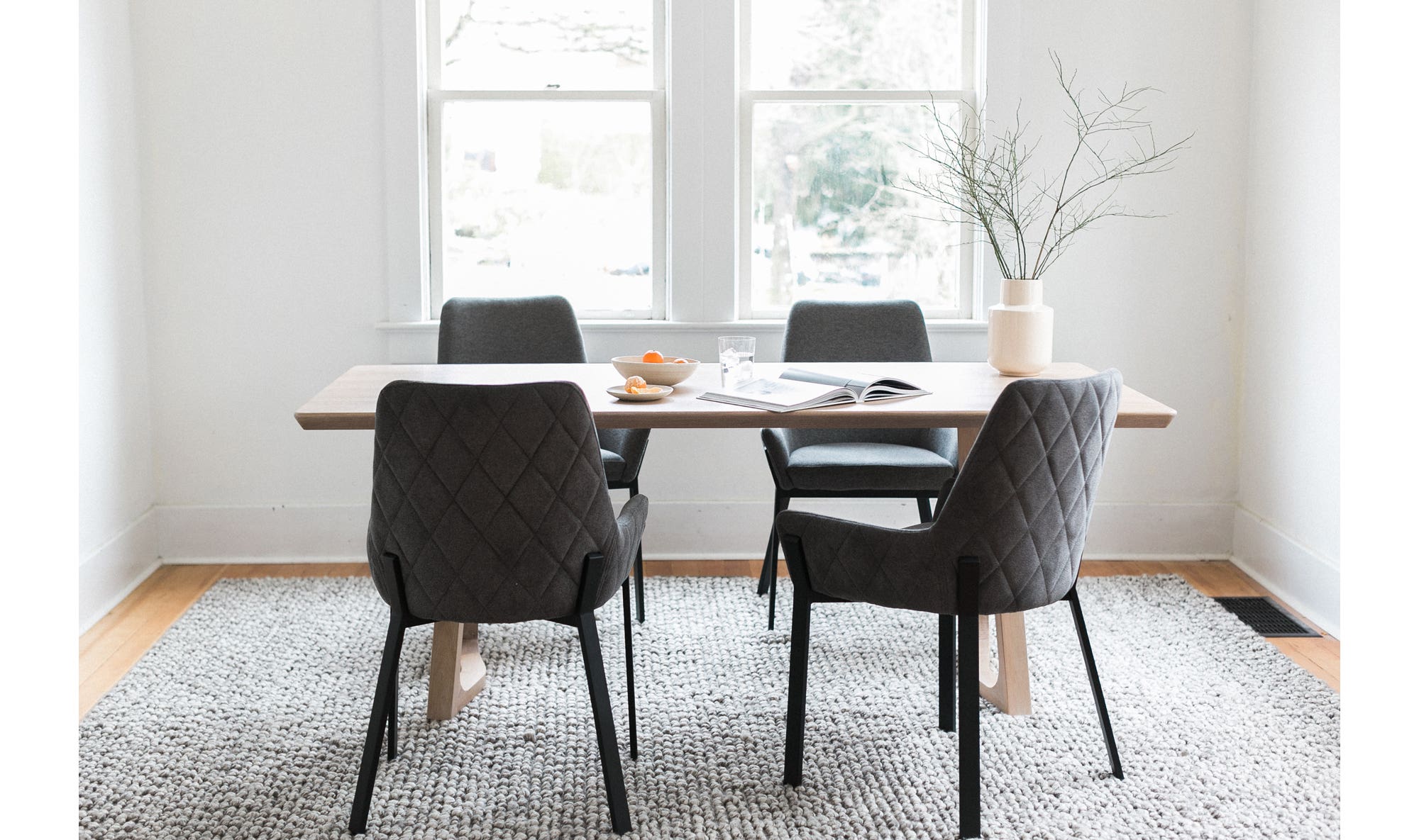 Moe's Home Lloyd Dining Chair Dark Grey - Set Of Two - Image 2