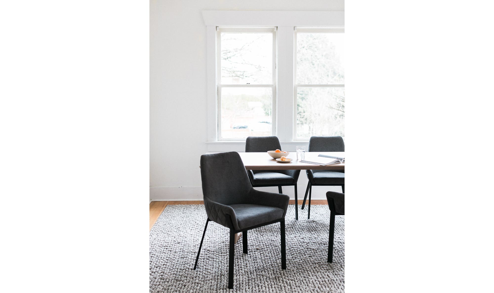 Moe's Home Lloyd Dining Chair Dark Grey - Set Of Two - Image 3