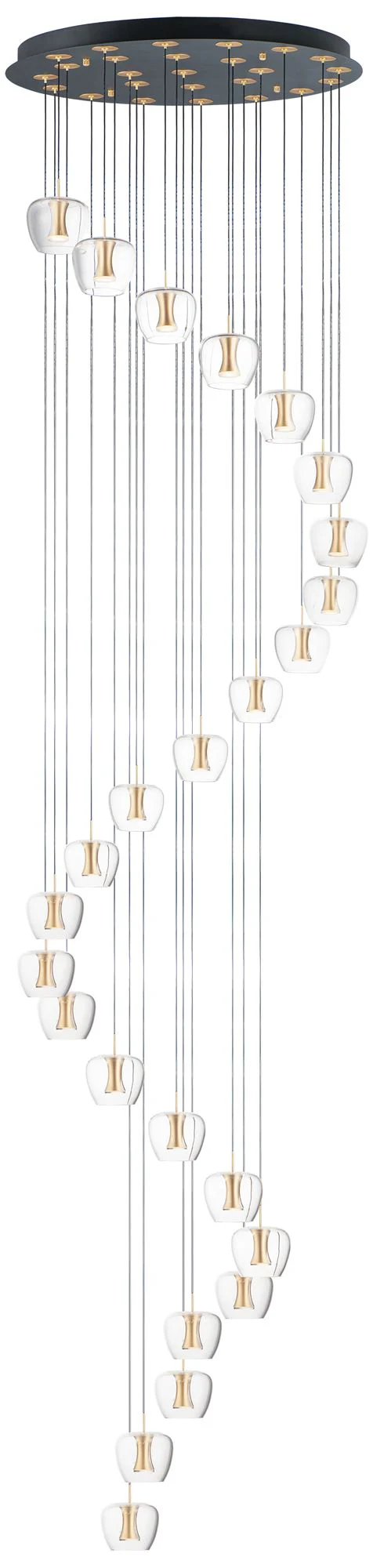ET2 Newton 27.5" Wide Modern 25-Light LED Pendant Chandelier - Image 1