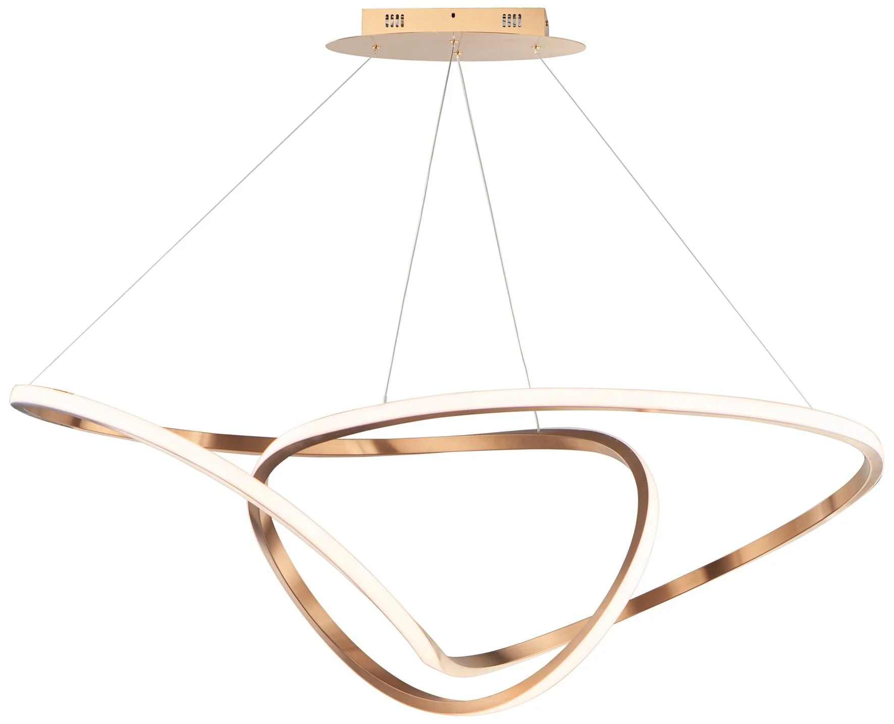 ET2 Perpetual 46" Wide Brushed Champagne LED Pendant Light - Image 1