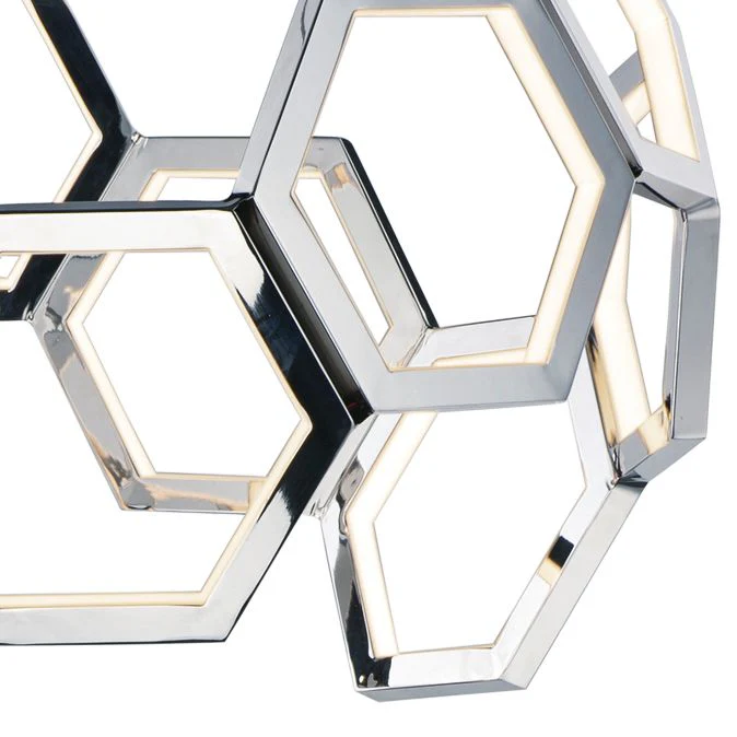 ET2 Polygon 30" Wide Polished Nickel LED Pendant Light - Image 3