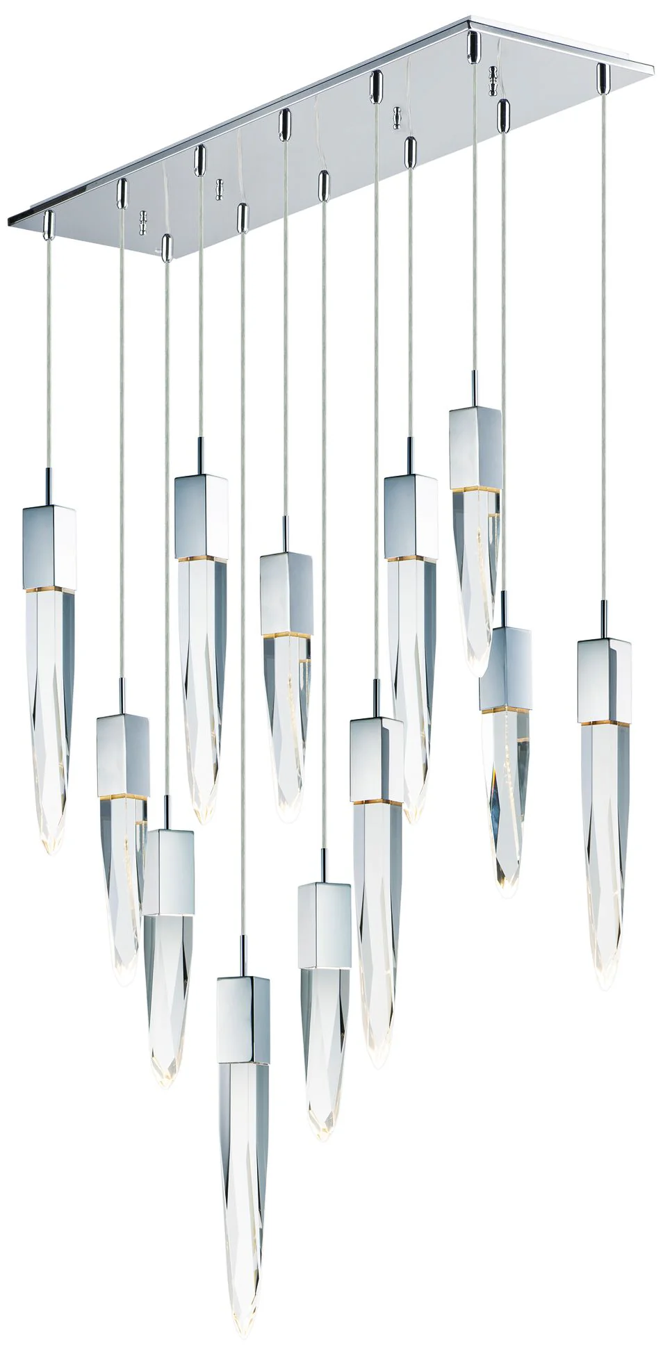 ET2 Quartz 39 1/4"W Nickel LED Kitchen Island Light Pendant - Image 2