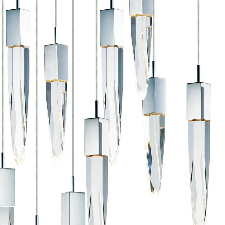 ET2 Quartz 39 1/4"W Nickel LED Kitchen Island Light Pendant - Image 3