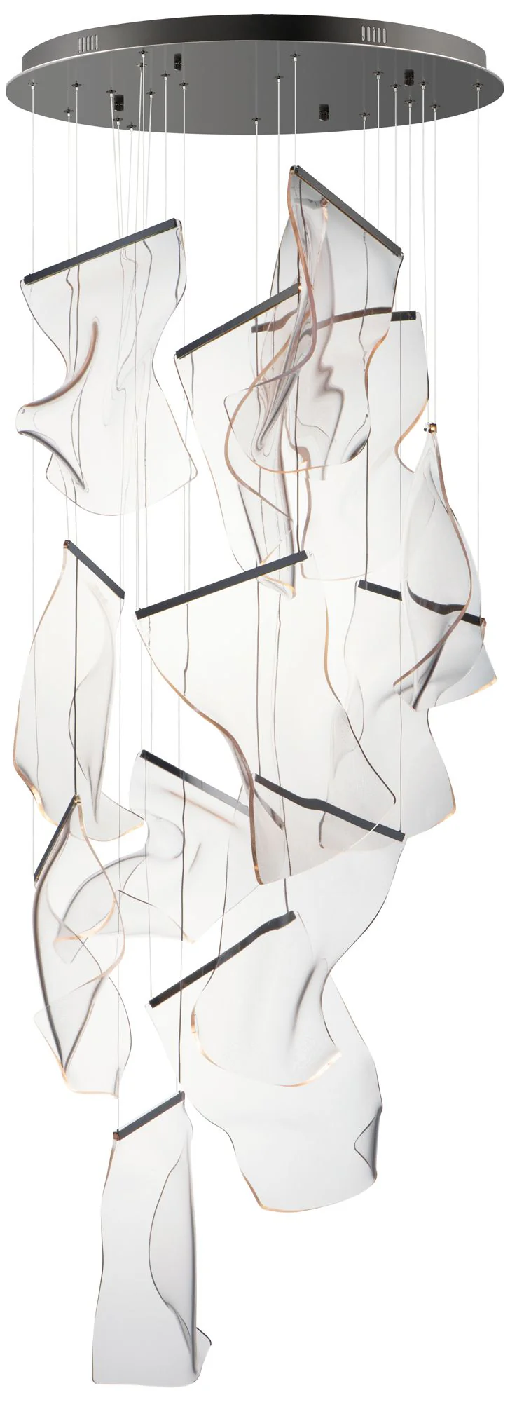 ET2 Rinkle 27.5" Wide 14-Light Handcrafted Modern LED Pendant - Image 1