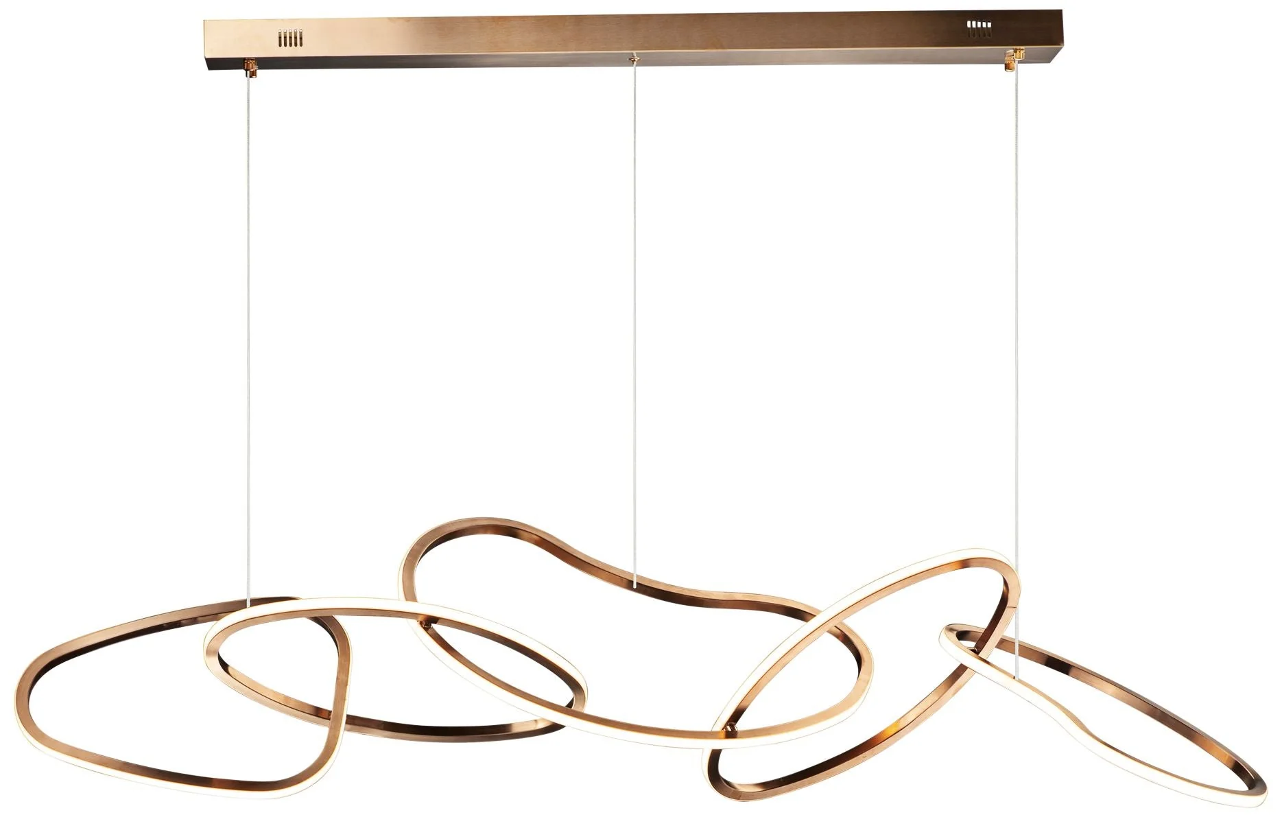 ET2 Unity 55" Brushed Champagne LED Modern Rings Pendant Light - Image 2