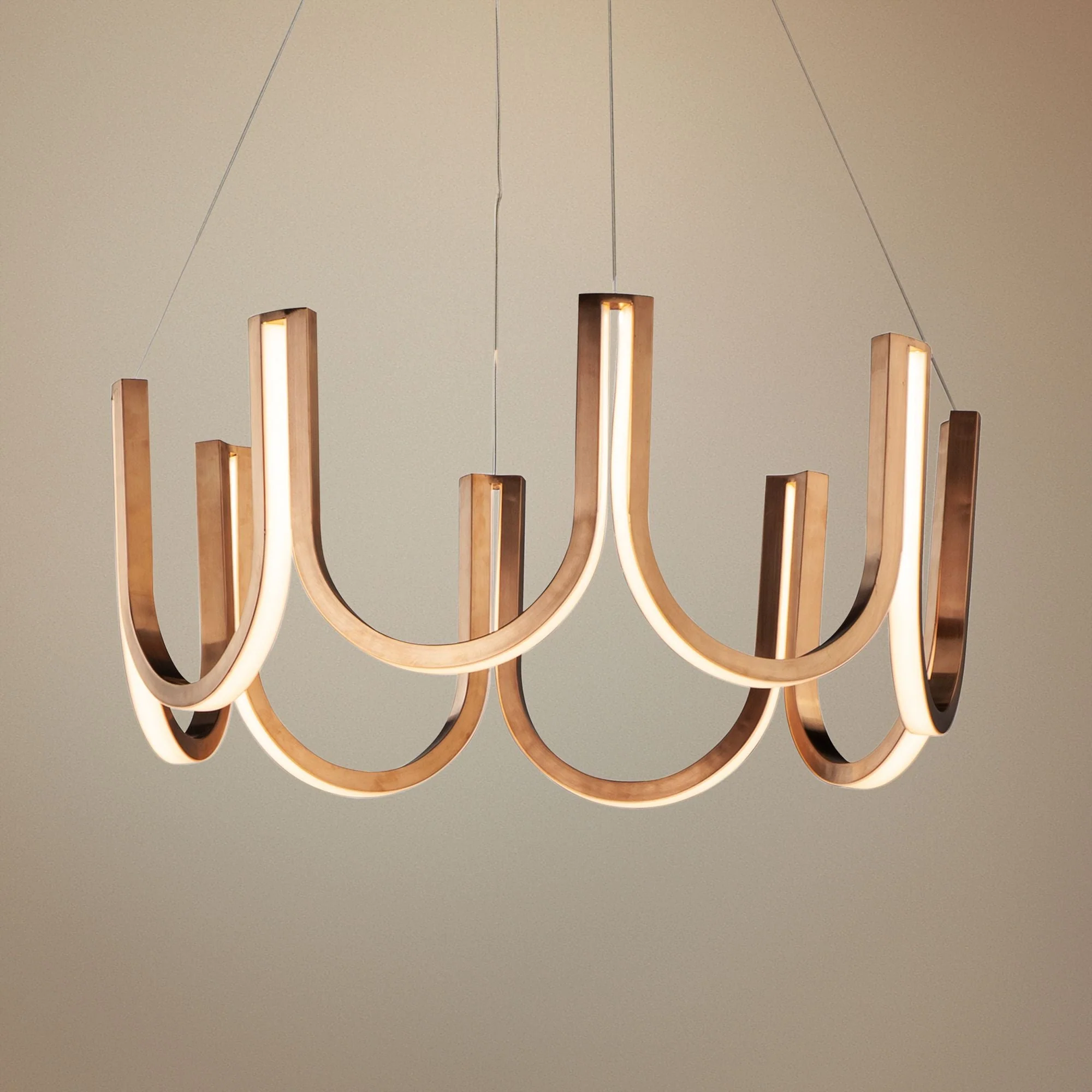 ET2 You 26 1/4" Wide Brushed Champagne LED Pendant Light - Image 1